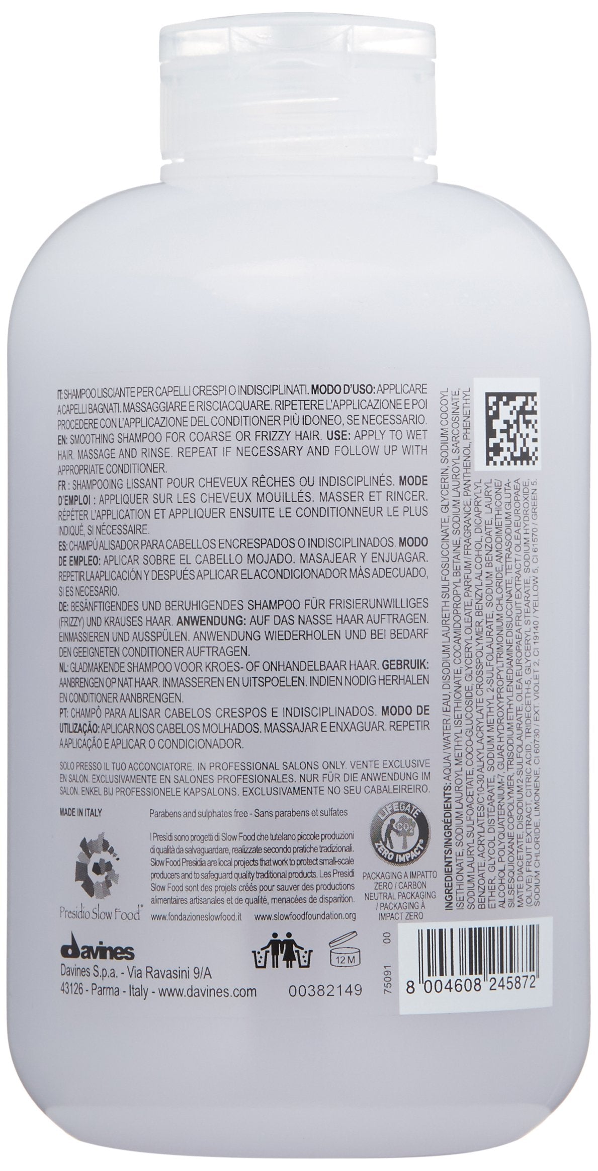 Davines Love Smoothing Champú, 249 ml