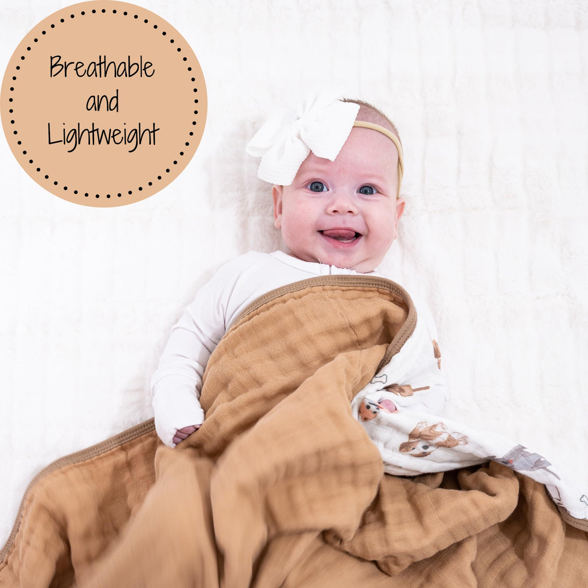 LollyBanks - Manta de edredón para bebé, 100 % algodón de muselina para niños y niñas, tamaño grande de 47 x 47 pulgadas, 6 capas suave y transpirable, manta de cuna duradera, esencial para recién