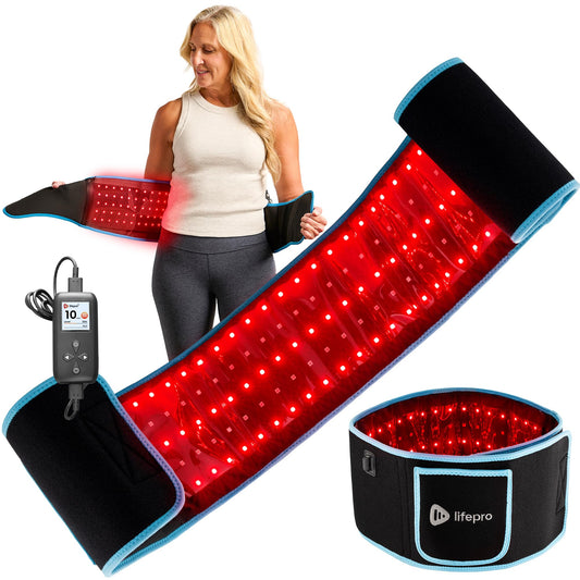 Lifepro - Cinturón de terapia de luz roja - 660 nm y 850 nm con terapia de luz infrarroja y roja cercana para cuerpo, músculos relajantes, inflamación, mejora la circulación