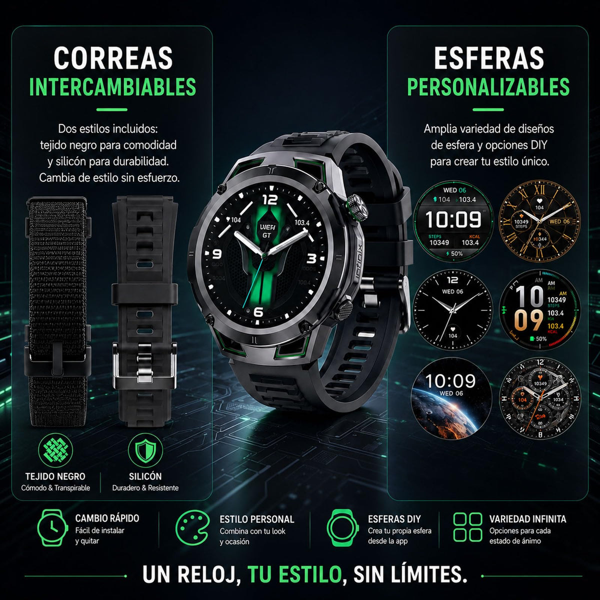 Smartwatch Infinix Pro AMOLED IP68 para Hombre