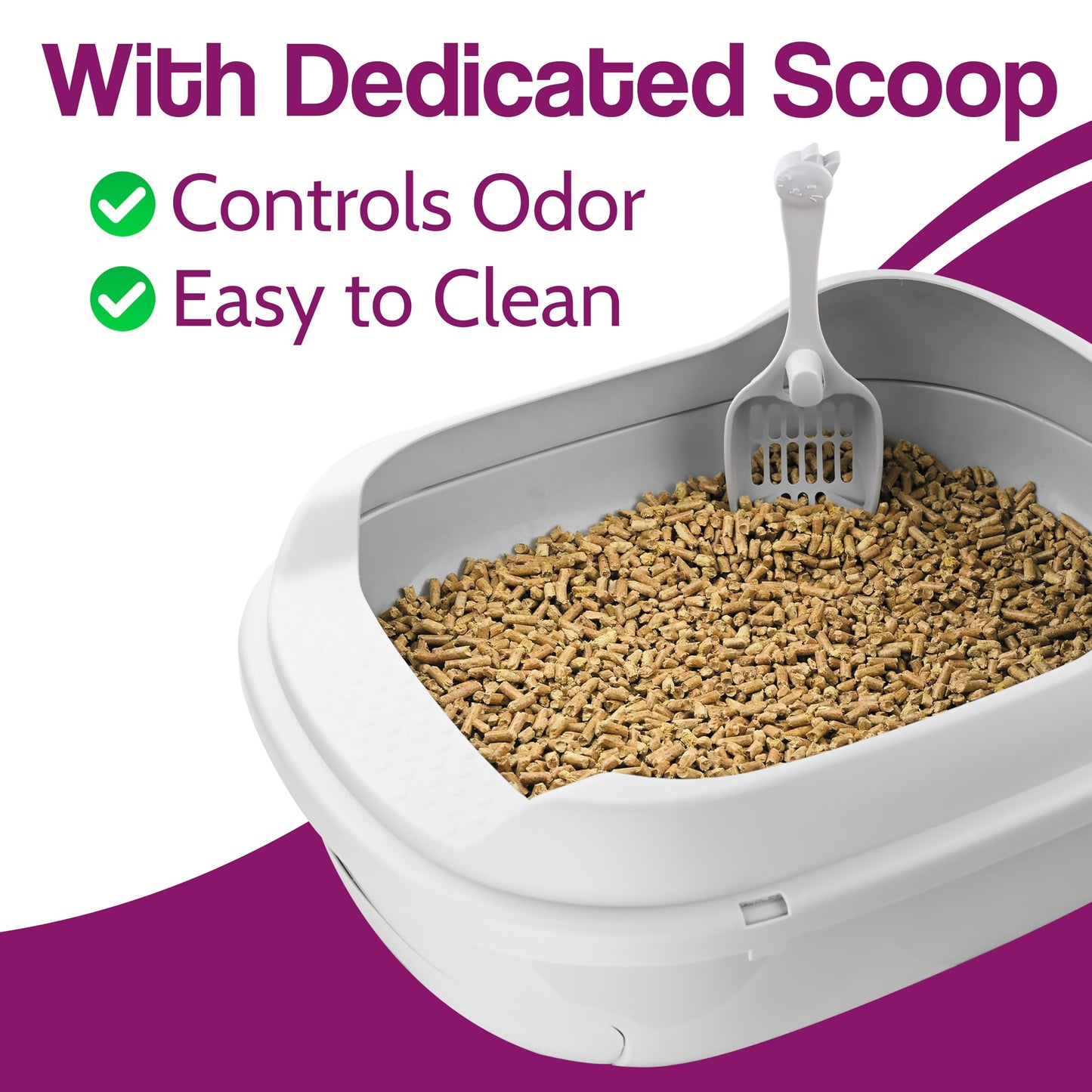 Caja de Arena para Gatos Skywin Gris con Sistema de Tamizado Eficiente