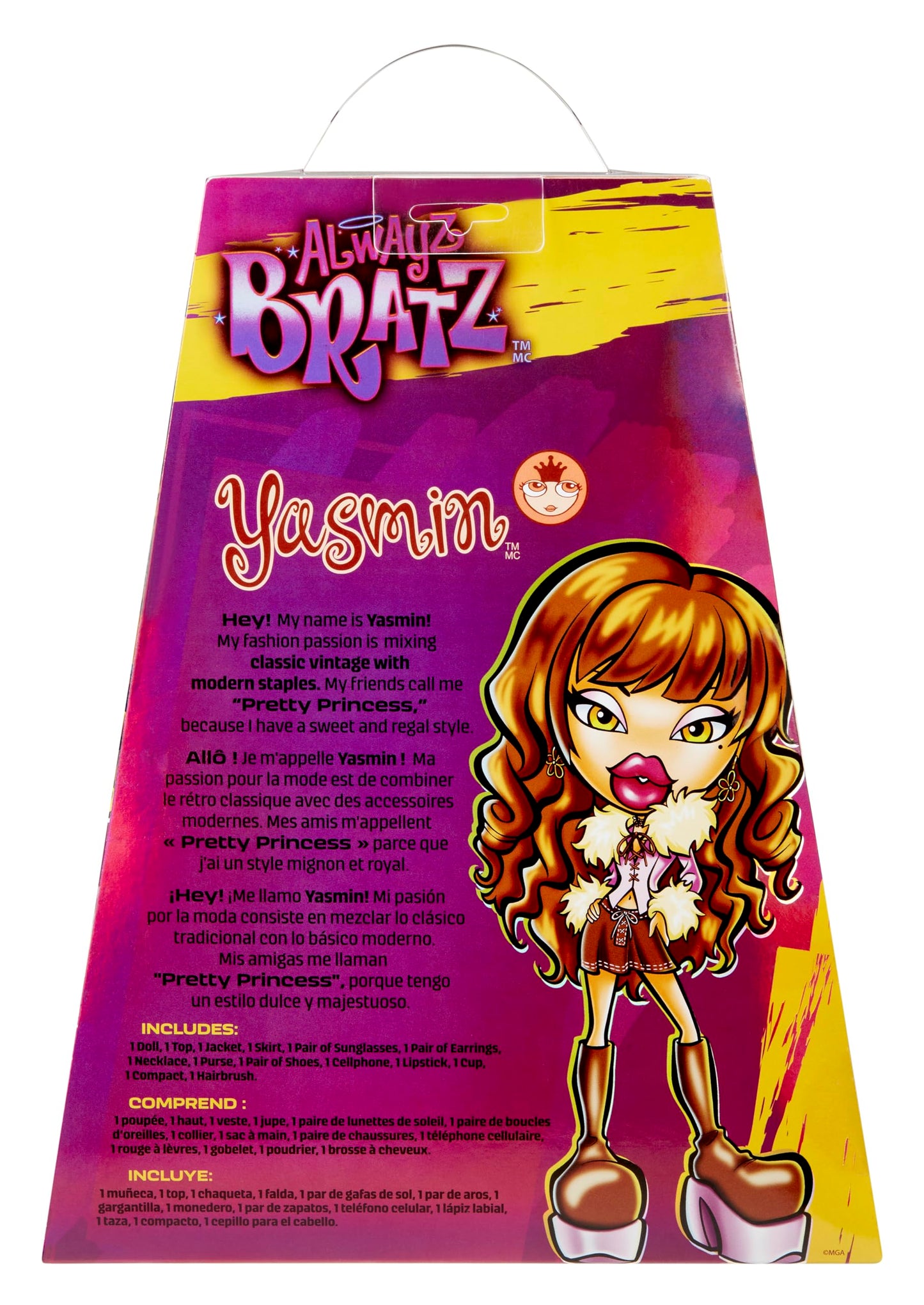 Bratz Alwayz Muñeca Yasmin - con 10 Accesorios y póster - Juguete para niños y niñas - Edad: 6+ años