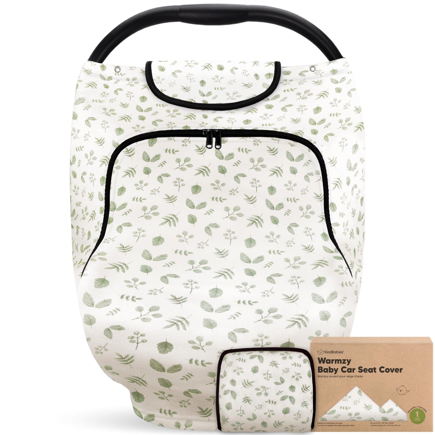 KeaBabies - Funda para asiento de coche de invierno para bebé, recién nacido, ajuste universal, para bebé niña, niño, transpirable, manta ligera, fácil de usar, toldo para carriola, lluvia, viento