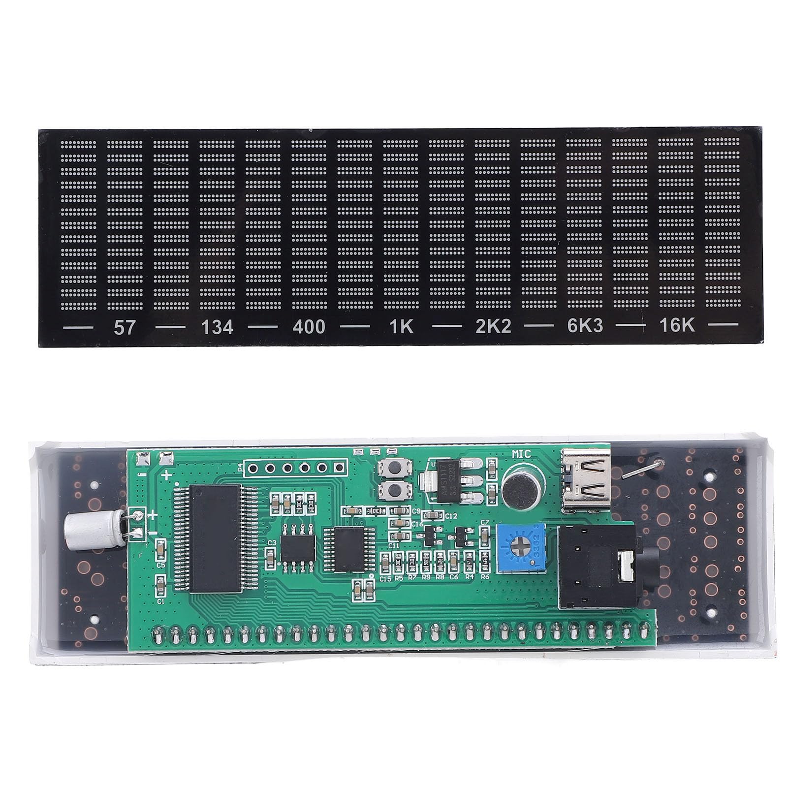 Pantalla Analizadora de Espectro Musical de 20 Hz - 25 KHz para Estudiantes adjunto: Pantalla de Espectro de Audio