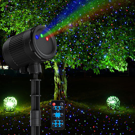 Proyector Láser VanSmaGo Navidad 3 Colores con Mando a Distancia para Exterior