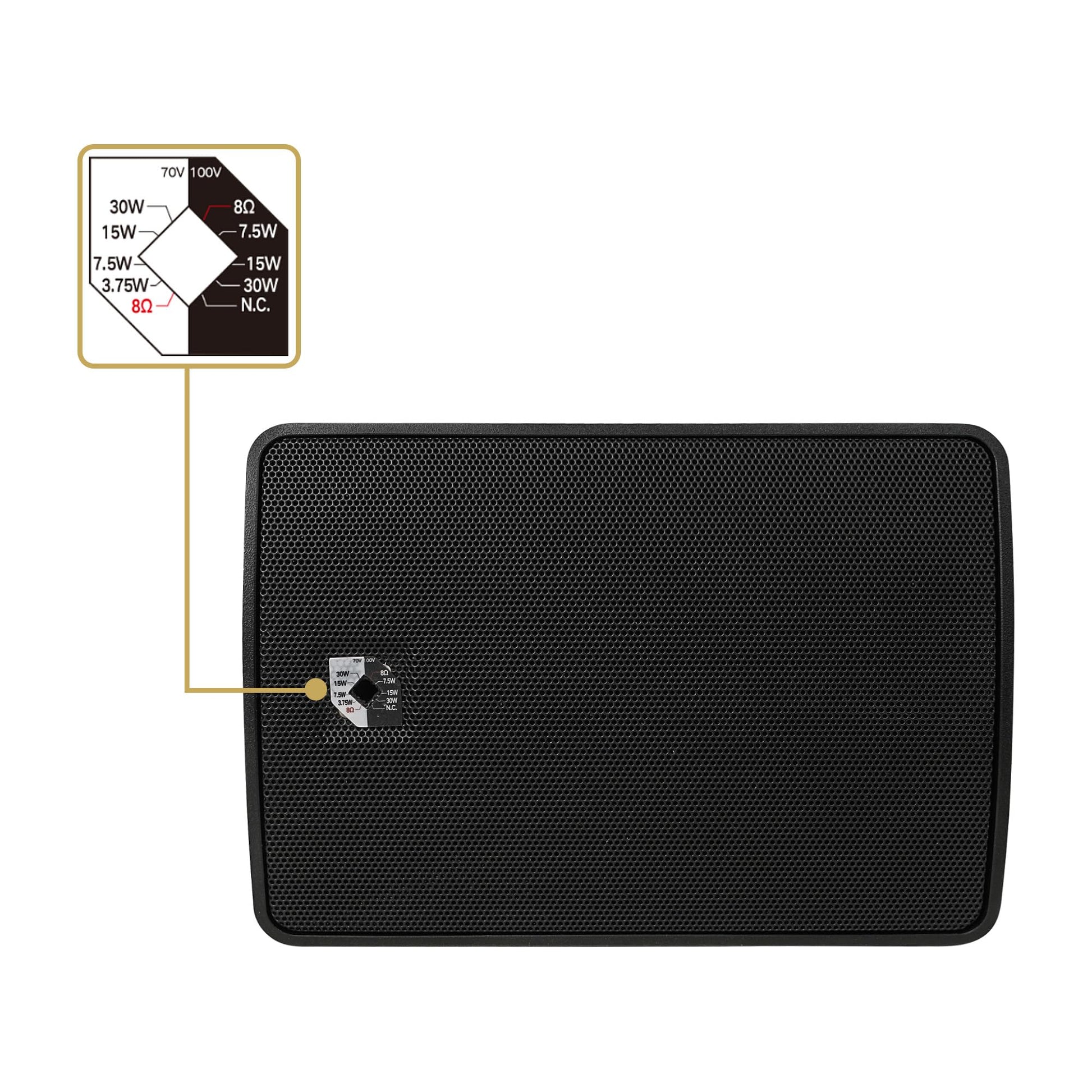 Sound Town - Par de altavoces coaxiales pasivos de 70 V/100 V, 4.5 pulgadas, resistentes a la intemperie, con carcasa con clasificación IP56, para instalaciones domésticas y comerciales, color negro