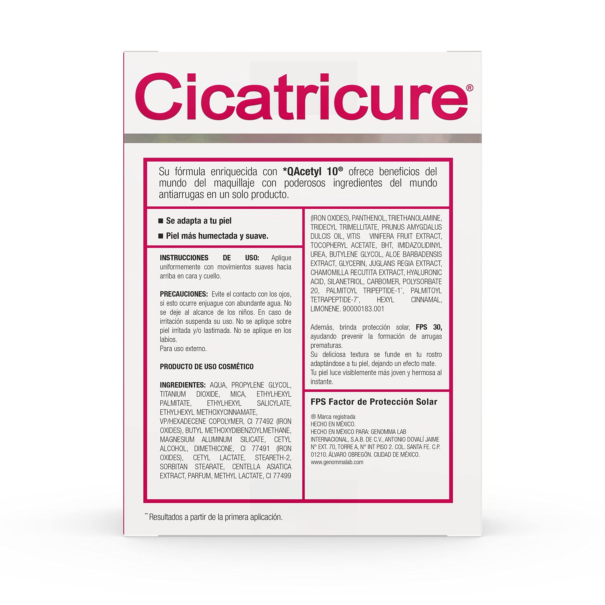 Cicatricure CREMA ANTIARRUGAS, Cara, Cuello y Escote, 12 beneficios en 1, tubo 60 ml + Maquillaje Color Inteligente FPS 50+ 30 ml