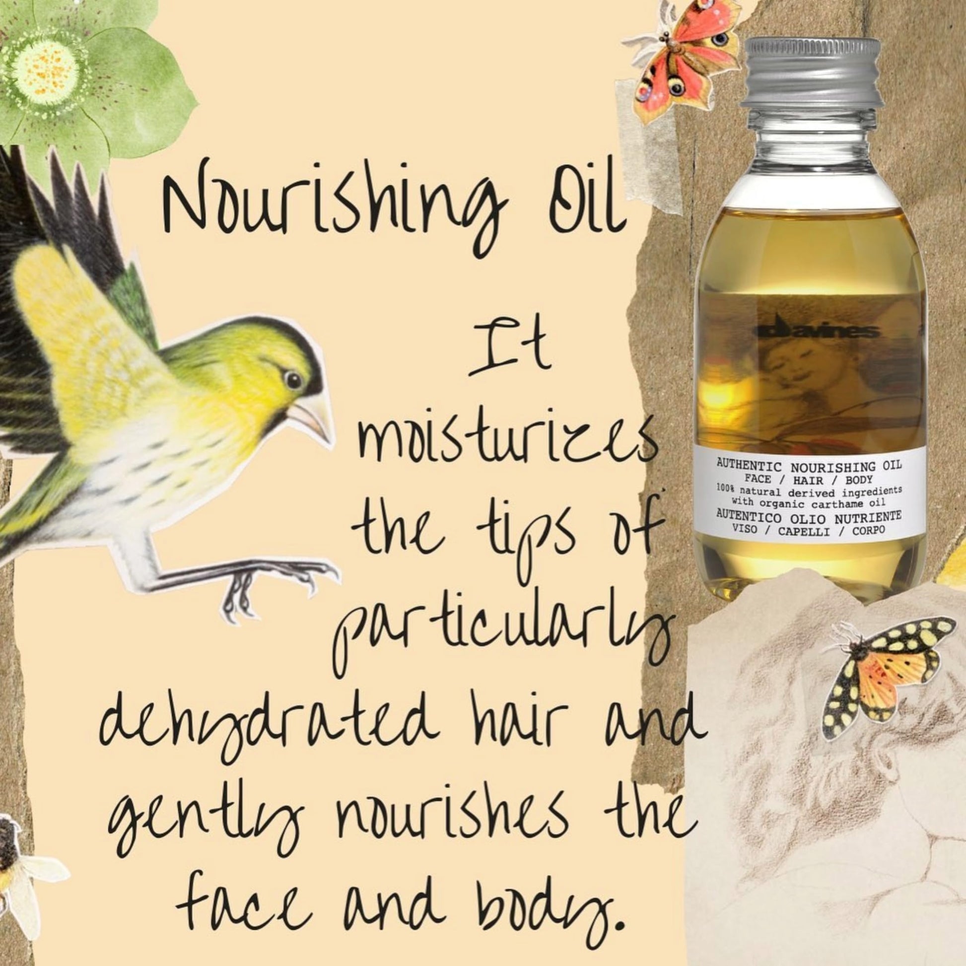Davines Authentic Nourishing Oil, 4.73 Fl Oz