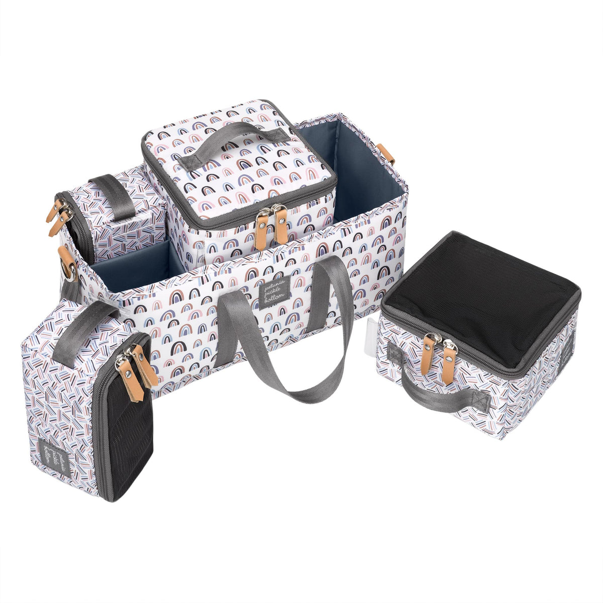 Organizador De Pañalera Y Carriola para Bebé Petunia Pickle Bottom Inter-Mix Deluxe Kit | Organizador de pañales para bebé | Mantén todo organizado en bolsa de pañales, cochecito o guardería - Unity