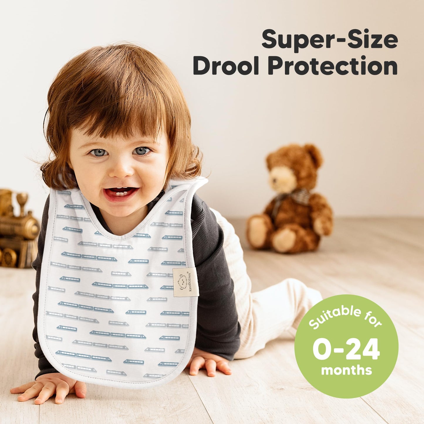 Paquete de 8 Baberos para Bebés, Niños y Niñas - Baberos de Cubierta para Baberos y Dentición para Bebé Niña y Niño Pequeño, Recién Nacido, Suaves y Absorbentes, Lindos, Gran Cobertura Mantiene al