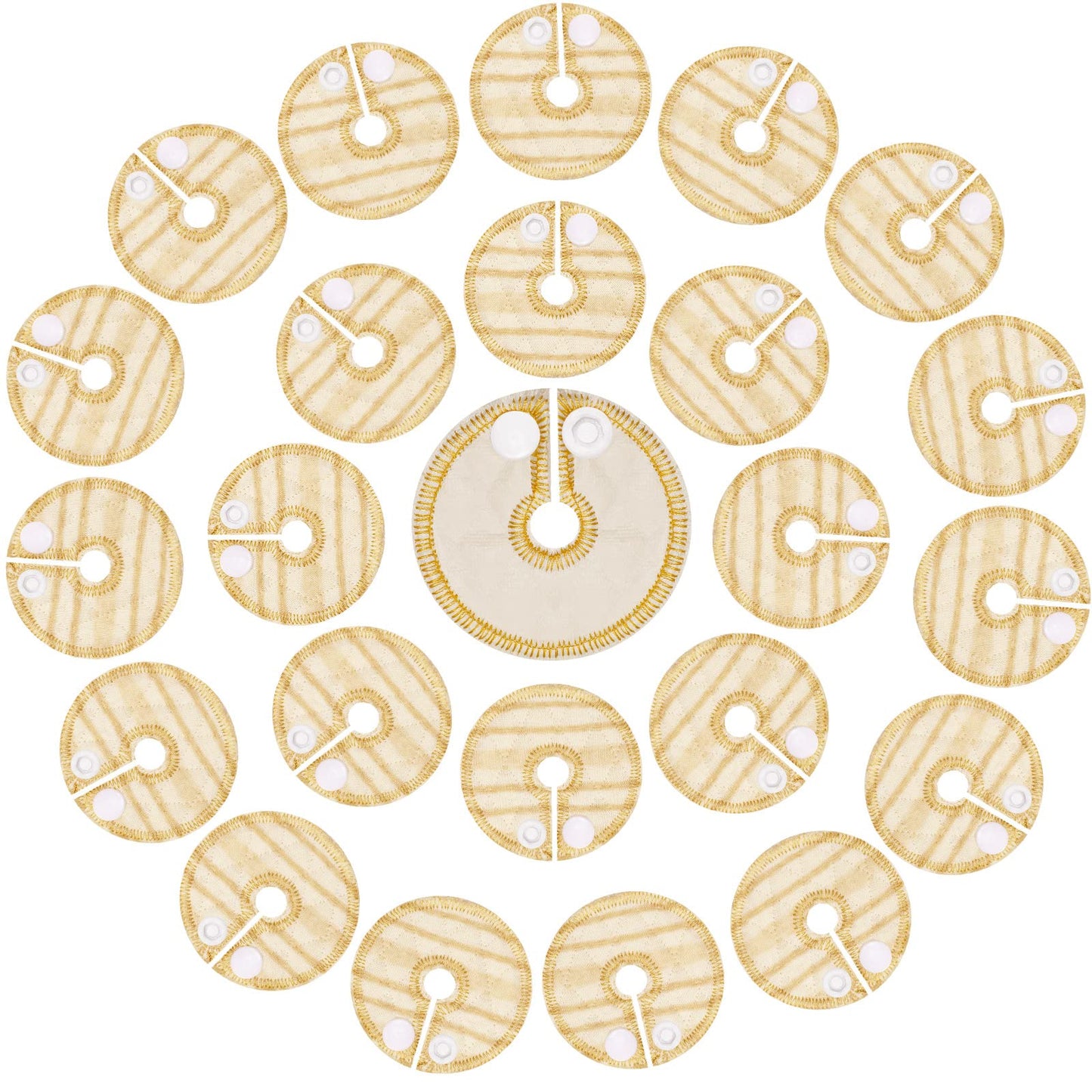 Paquetes Almohadillas de Algodón Rayas con Forma de G para Cuidado de Alimentación