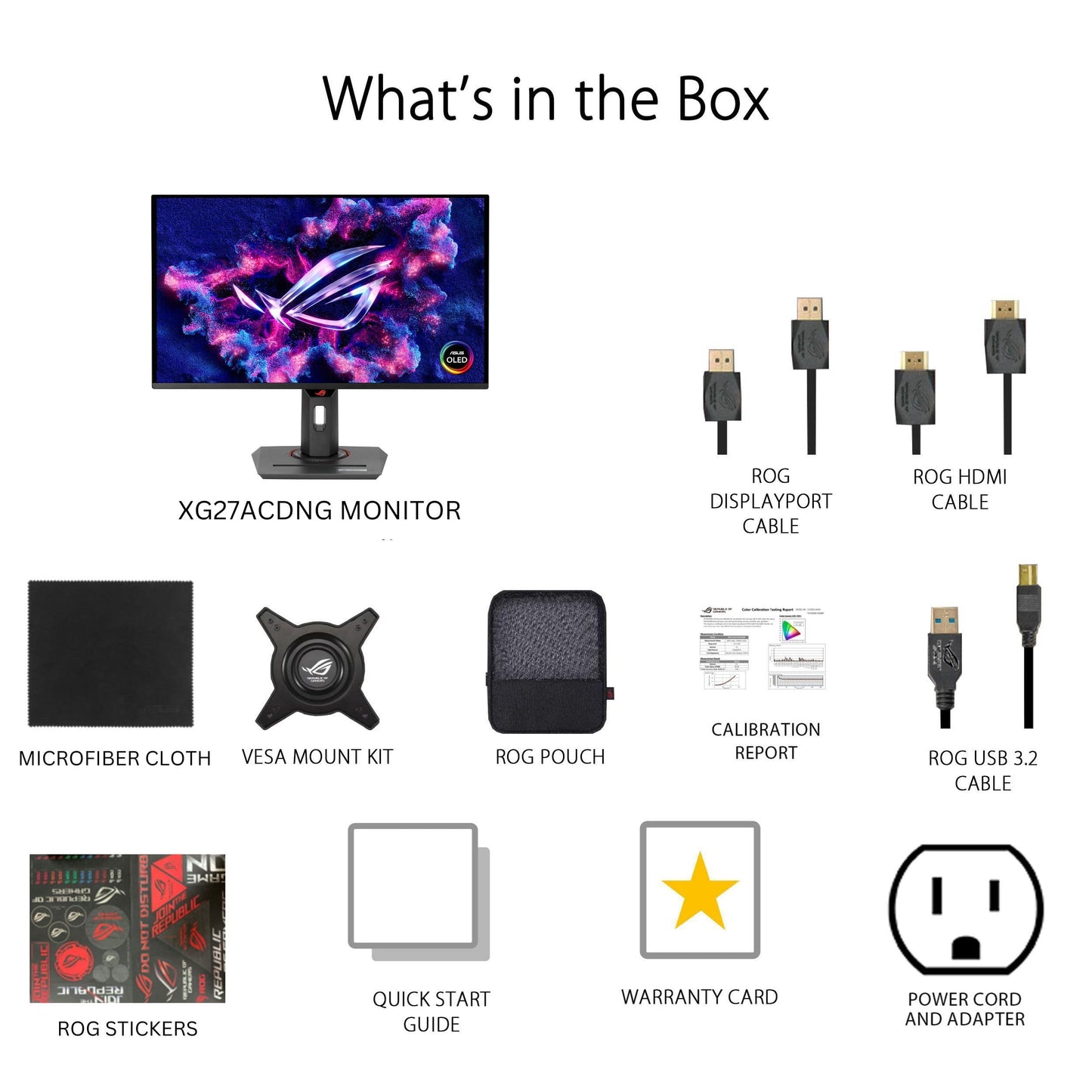 ASUS ROG Strix Monitor para Juegos QD-OLED de 26.5" 1440P (XG27ACDNG) -QHD (2560 x 1440), 360Hz, 0.03ms, disipador térmico Personalizado, OLED Care+, Compatible con G-Sync, 99% DCI-P3, DisplayWidget