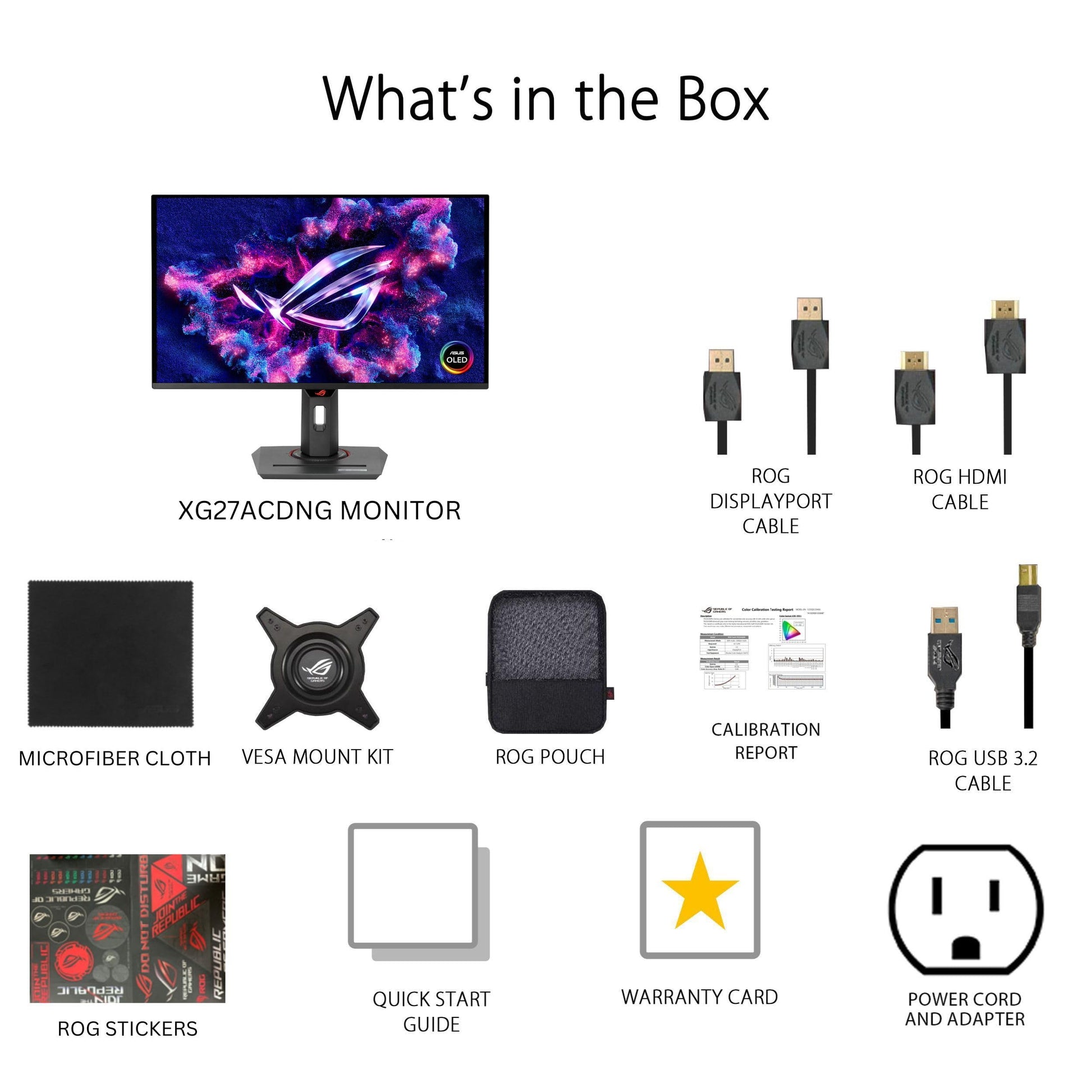 ASUS ROG Strix Monitor para Juegos QD-OLED de 26.5" 1440P (XG27ACDNG) -QHD (2560 x 1440), 360Hz, 0.03ms, disipador térmico Personalizado, OLED Care+, Compatible con G-Sync, 99% DCI-P3, DisplayWidget