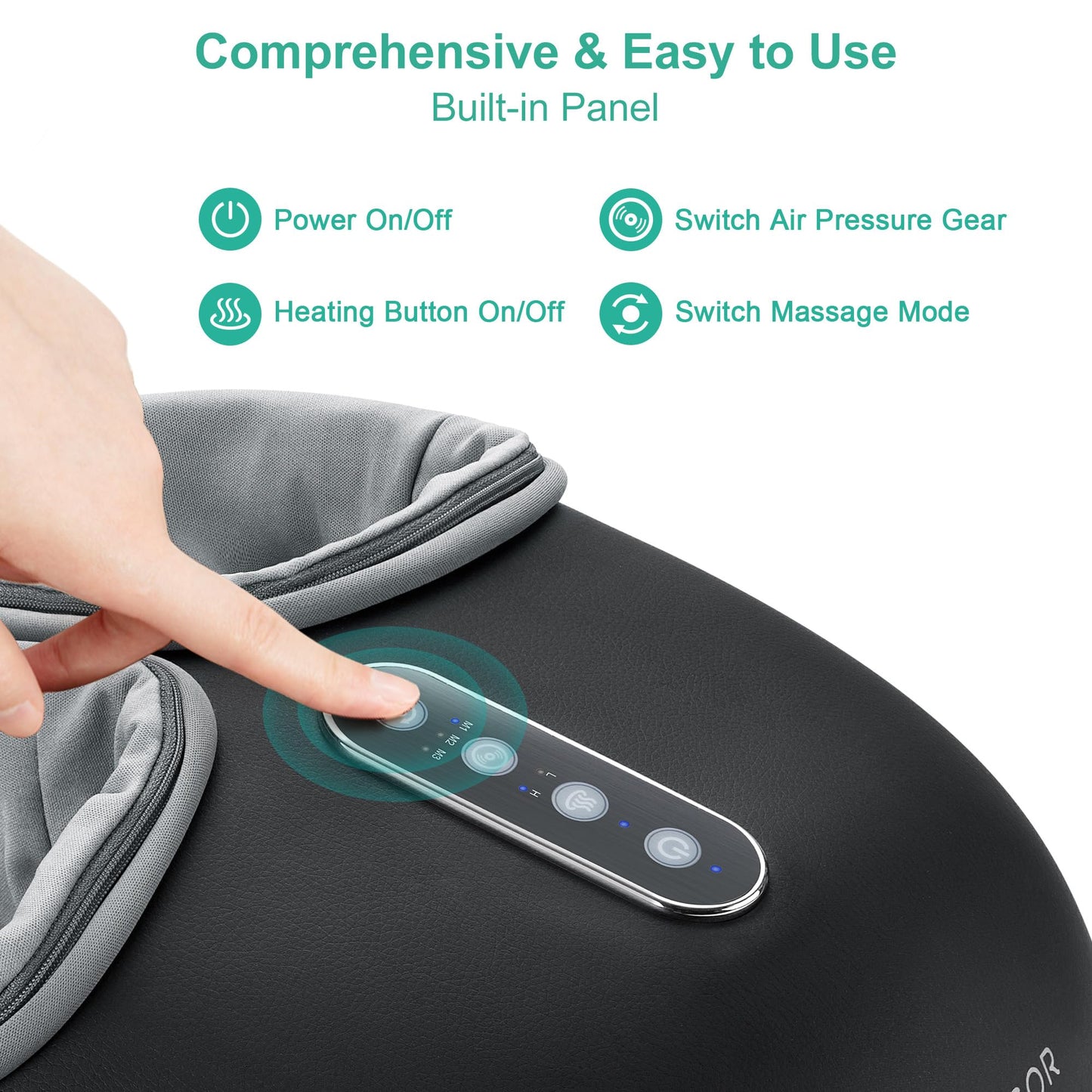 Máquina Masajeador de Pies Shiatsu Eléctrica con Calor Calmante y Compresión de Aire para Uso Doméstico