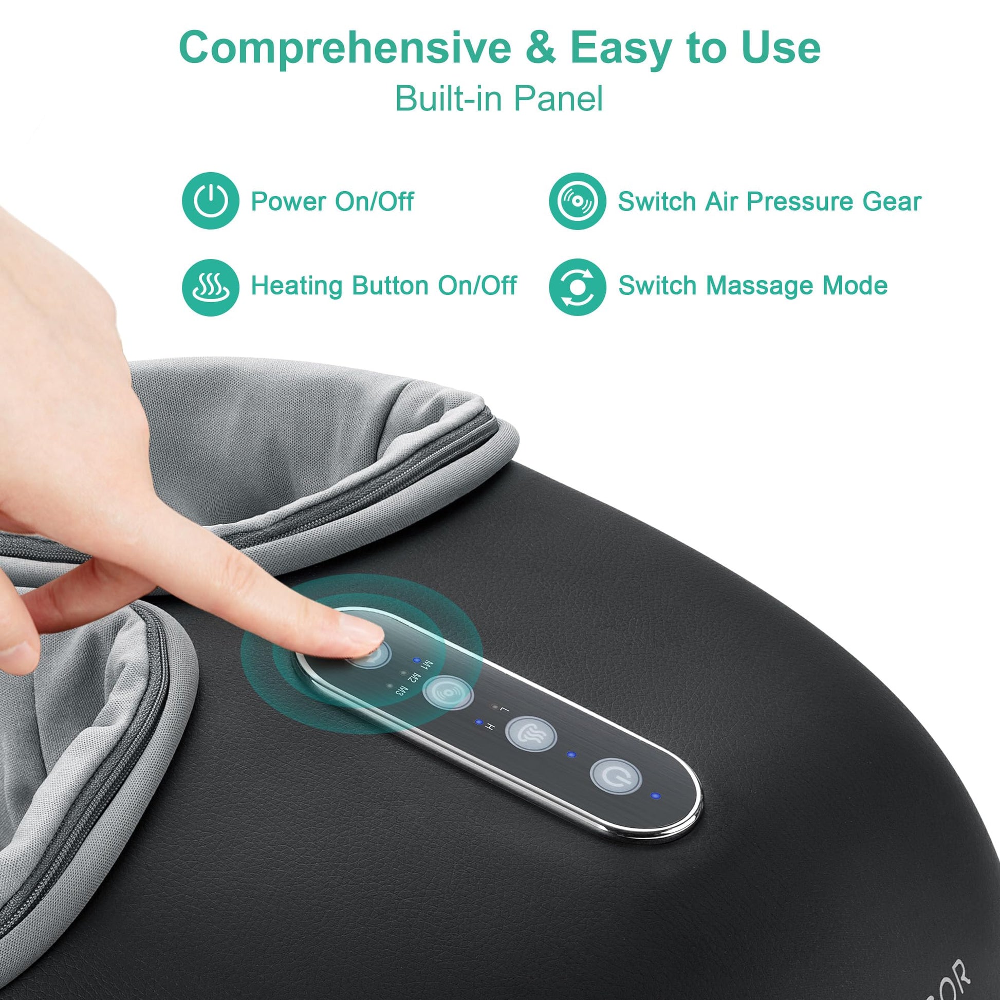 Máquina Masajeador de Pies Shiatsu Eléctrica con Calor Calmante y Compresión de Aire para Uso Doméstico