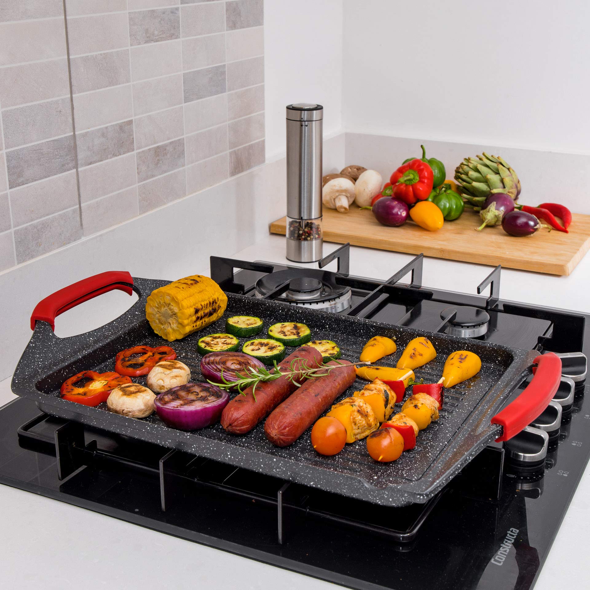 Parrilla de Aluminio Moss & Stone Rectangular Antiadhesiva para Cocina