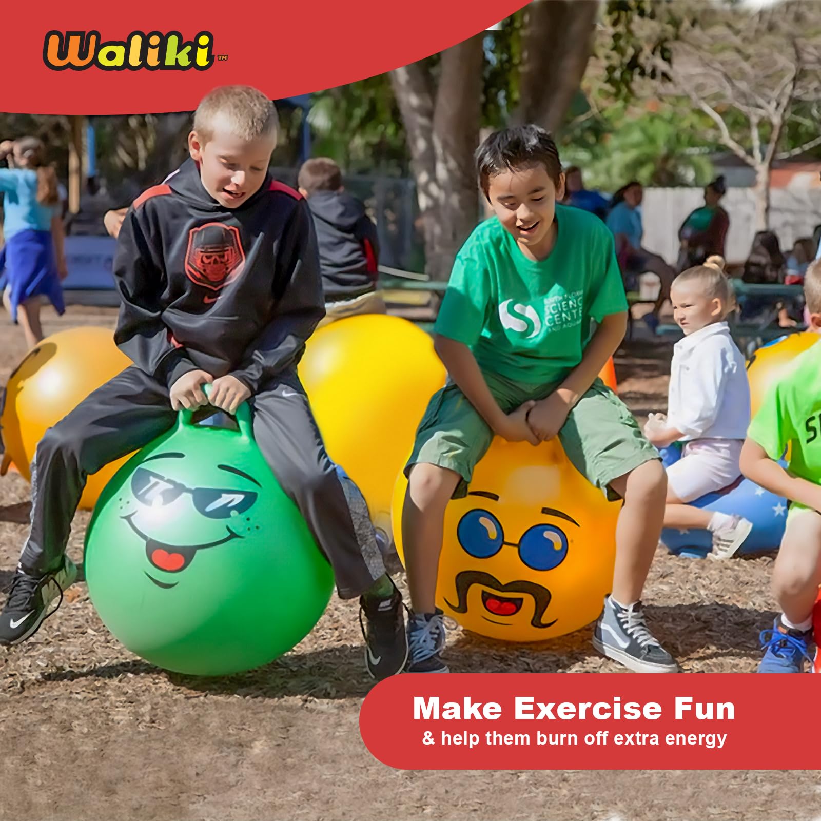 Hopper Ball WALIKI Toys Emoji 20 Pulgadas para Niños de 7 a 9 Años