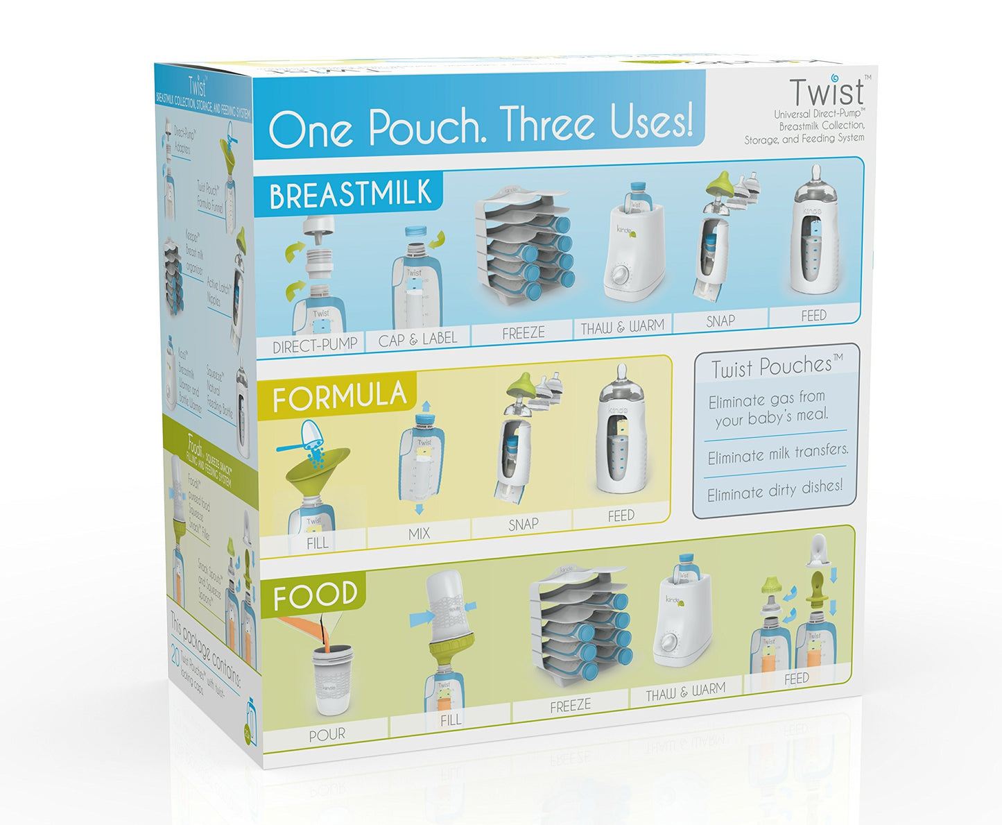 Bolsa de Almacenamiento de Leche Materna Kiinde 6 oz Pack de 20