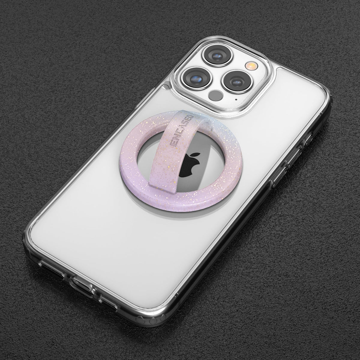 Soporte Magnético para Teléfono Compatible con MagSafe, Paquete de 2, en Brillo Claro y Sueño Degradado, con Bucle de Silicona para iPhone