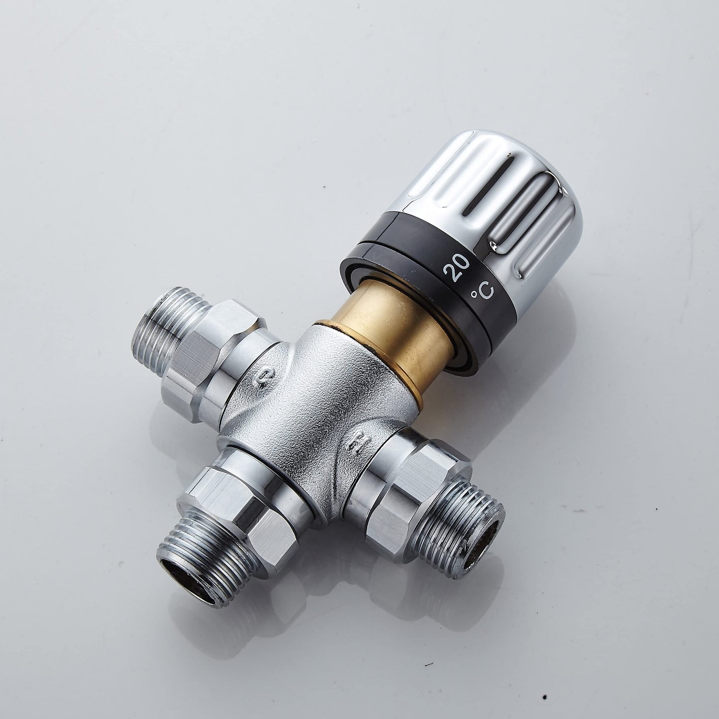 Válvula Mezcladora Termostática con Rosca G1/2 para Control de Temperatura de Ducha
