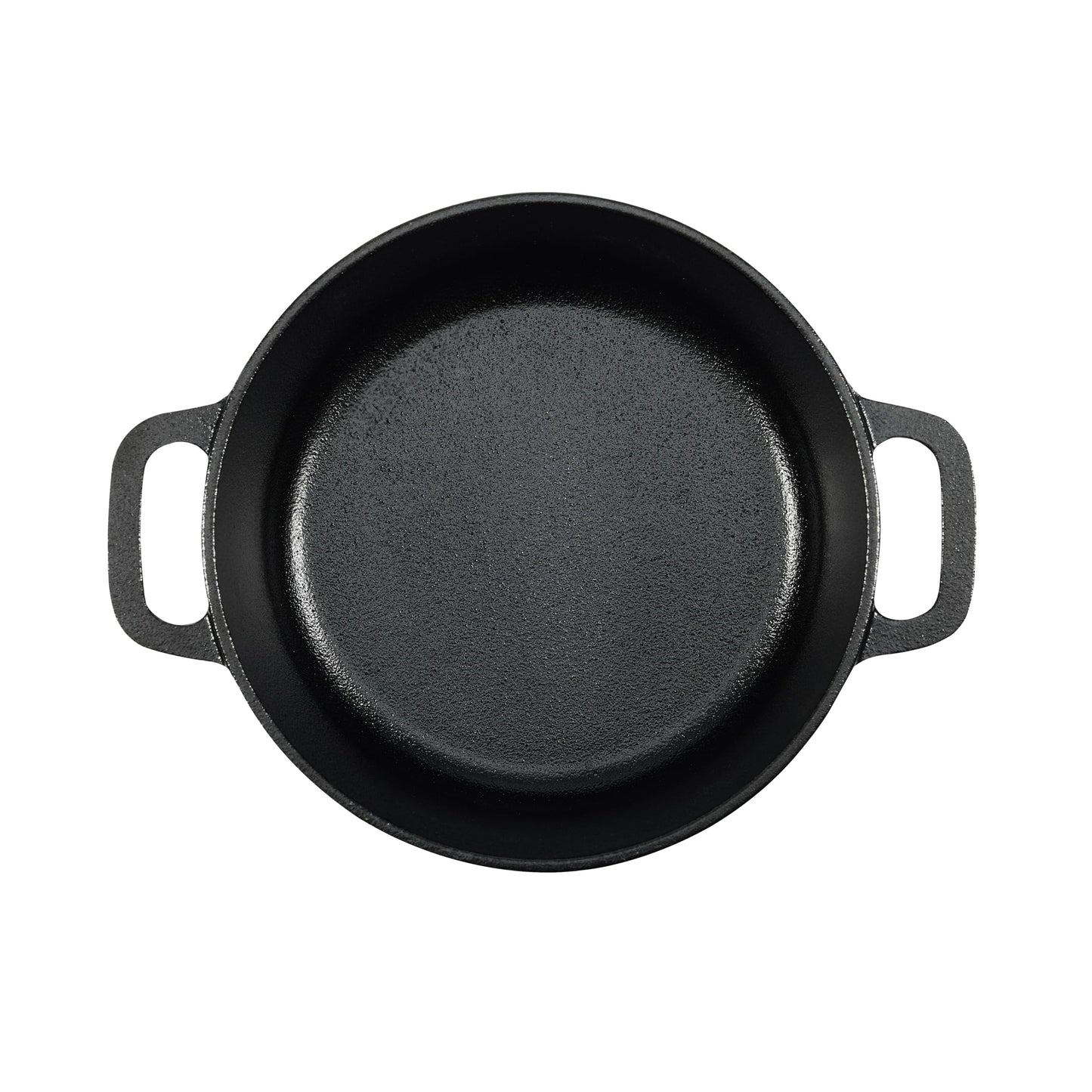 Amazon Basics - Horno holandés de hierro fundido presazonado con doble asa, 2 cuartos