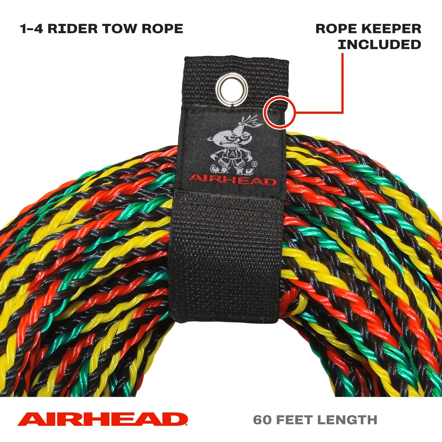 Kwik Tek AIRHEAD AHTR-4000, 4 Rider Tube Tow Rope