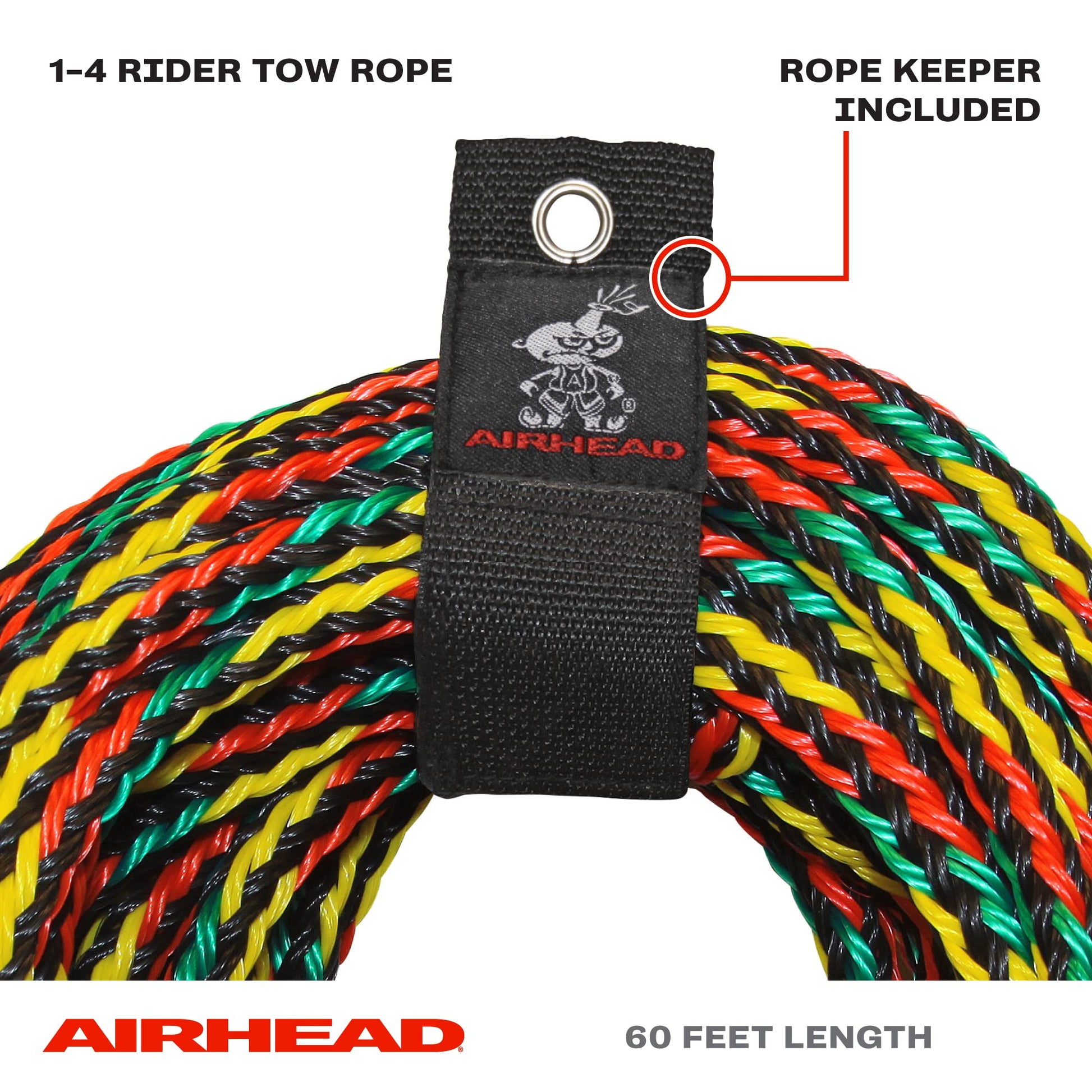 Kwik Tek AIRHEAD AHTR-4000, 4 Rider Tube Tow Rope