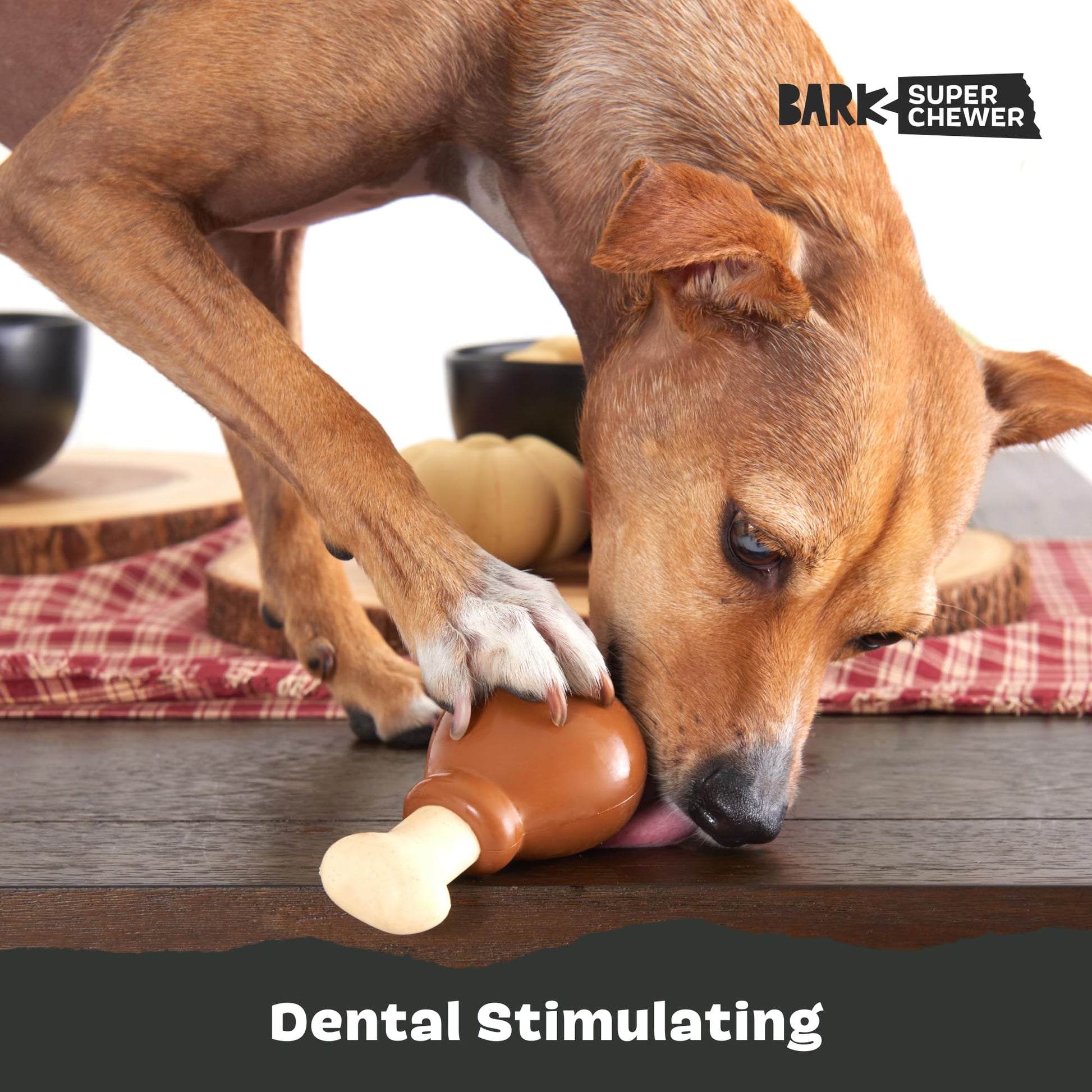 BarkBox Juguetes y masticables perfumados para perros con temática de alimentos, goma resistente y nailon súper masticador dispensador de golosinas, bolas y juguetes de dentición para perros y cachorros pequeños, medianos y grandes, baquetas para el día d