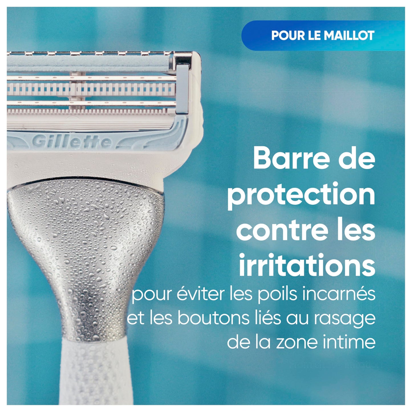 Gillette Venus Afeitadora para la piel y el vello púbico, 1 mango +1 cuchilla de afeitar
