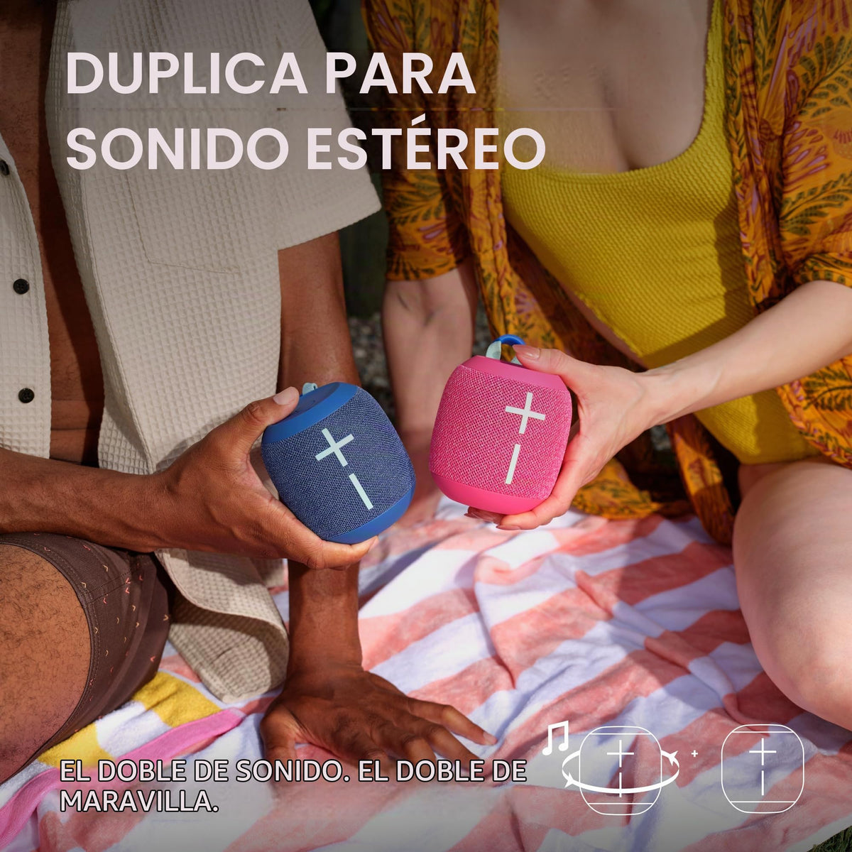 Altavoces Bluetooth Impermeables 4 Ultimate Ears WONDERBOOM Azul con Graves Grandes y Sonido 360 Grados para Exteriores
