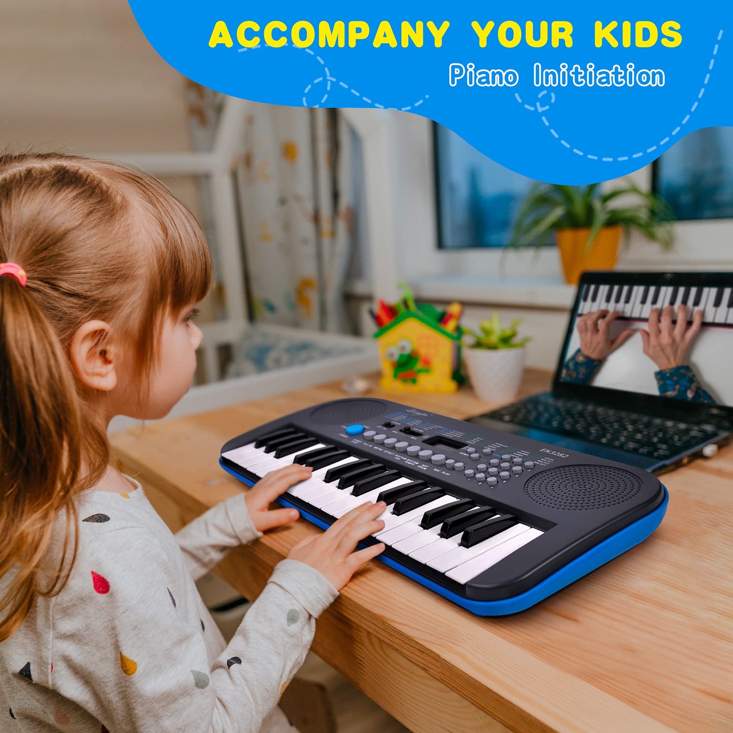 Lexington EK3282 - Mini teclado eléctrico digital portátil de 32 teclas, regalo musical para niños