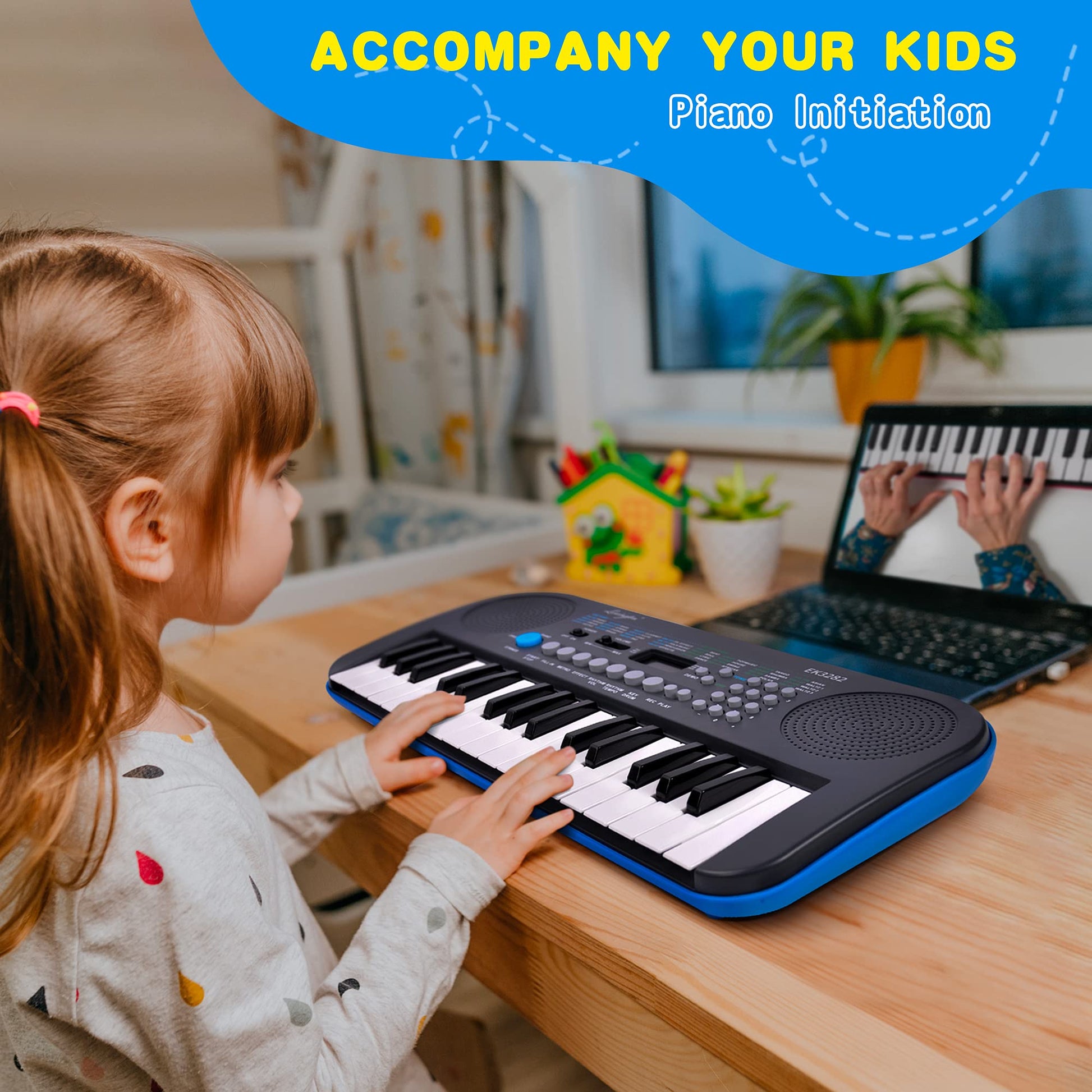 Lexington EK3282 - Mini teclado eléctrico digital portátil de 32 teclas, regalo musical para niños