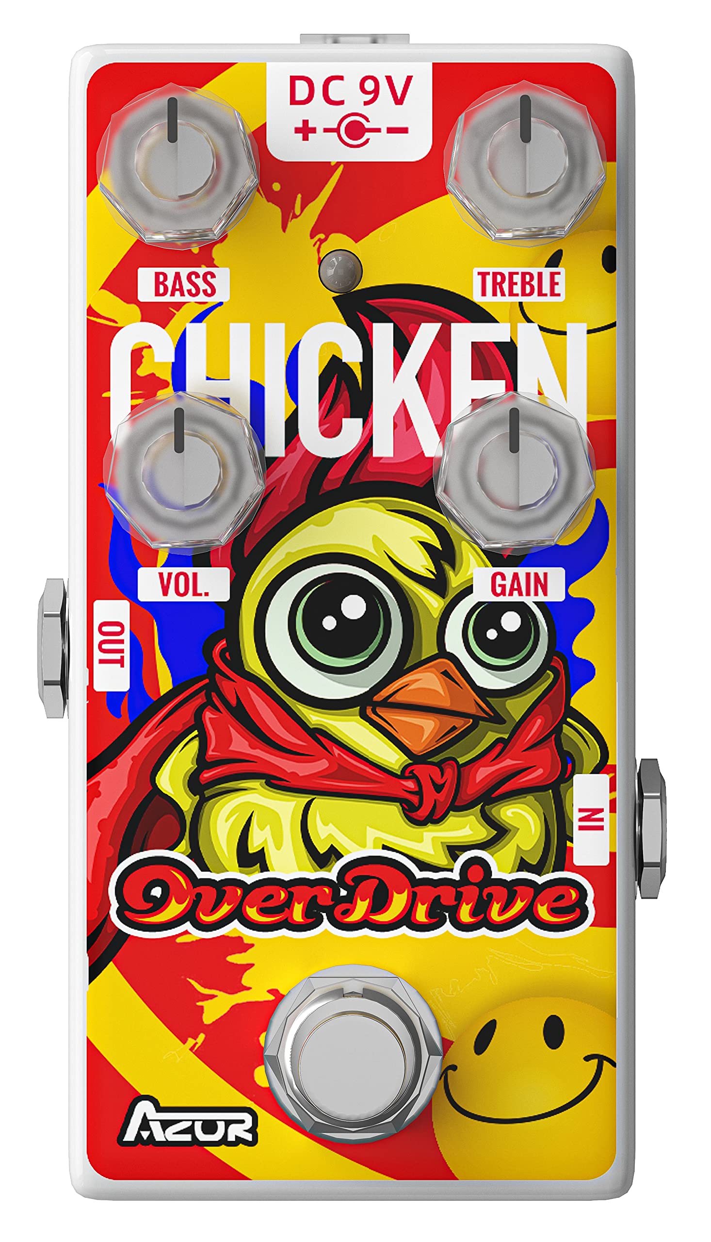AZOR - Pedal de guitarra Overdrive para guitarra eléctrica, pedal True Bypass AP505