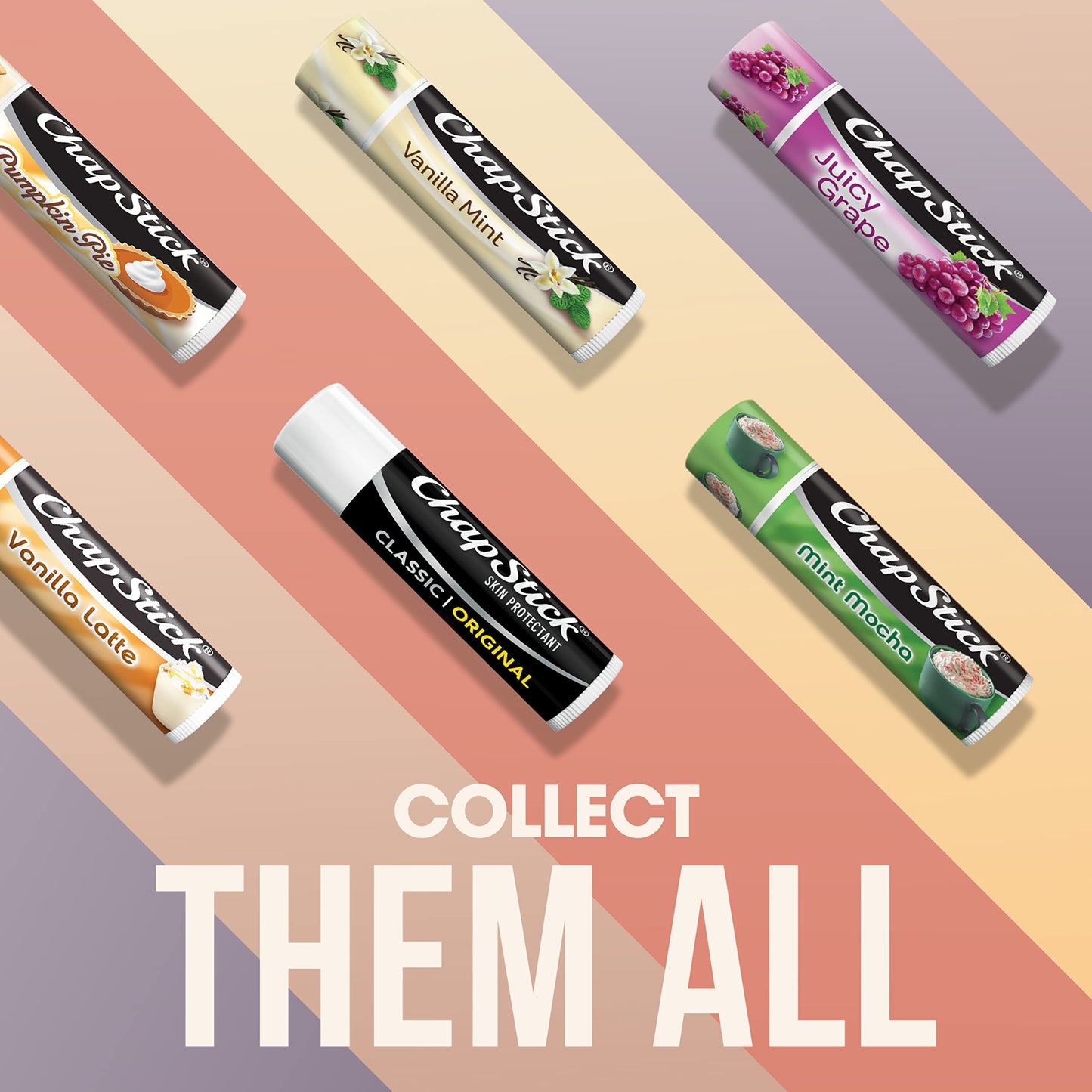 ChapStick Classic (3 Sticks) Original Flavor Skin Protectant Flavored Lip Balm Tube, 0.15 Ounce Each