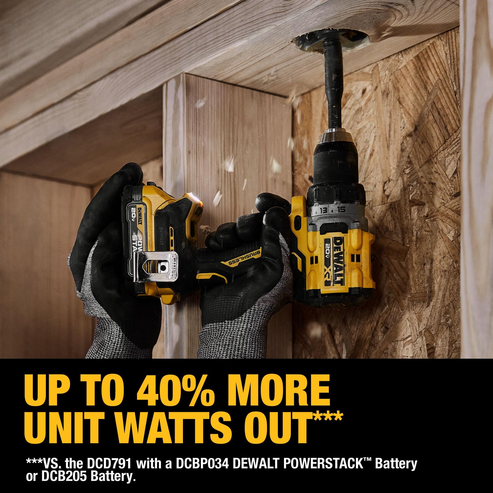 DEWALT 20V MAX* XR® - Kit de taladro/destornillador inalámbrico sin escobillas (DCD800D2), amarillo