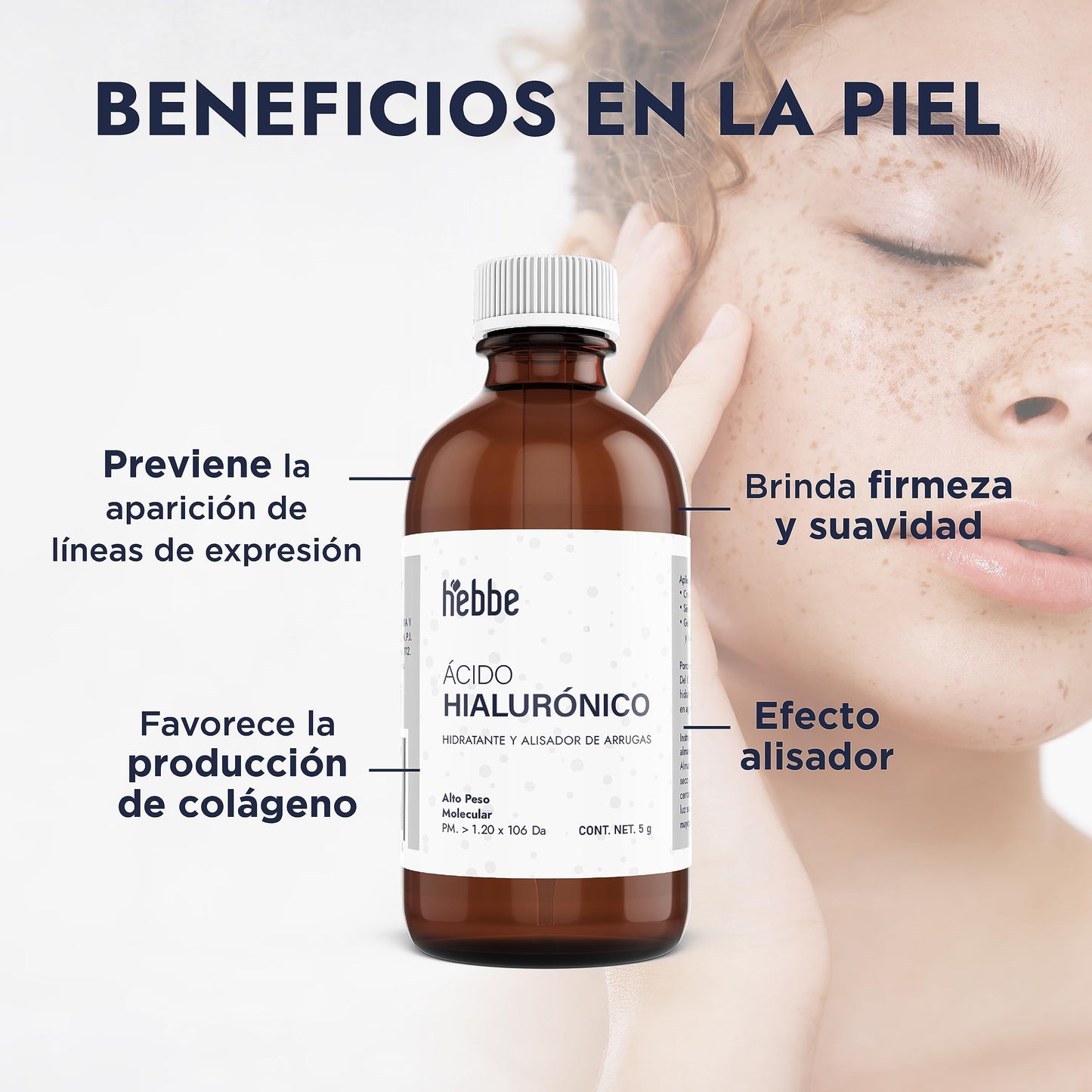 HEBBE - Kit para Preparar Ácido Hialurónico | Set Completo | Hidratación y Rejuvenecimiento | Ideal para DIY Cosmética | Ingredientes de Alta Calidad y Pureza.
