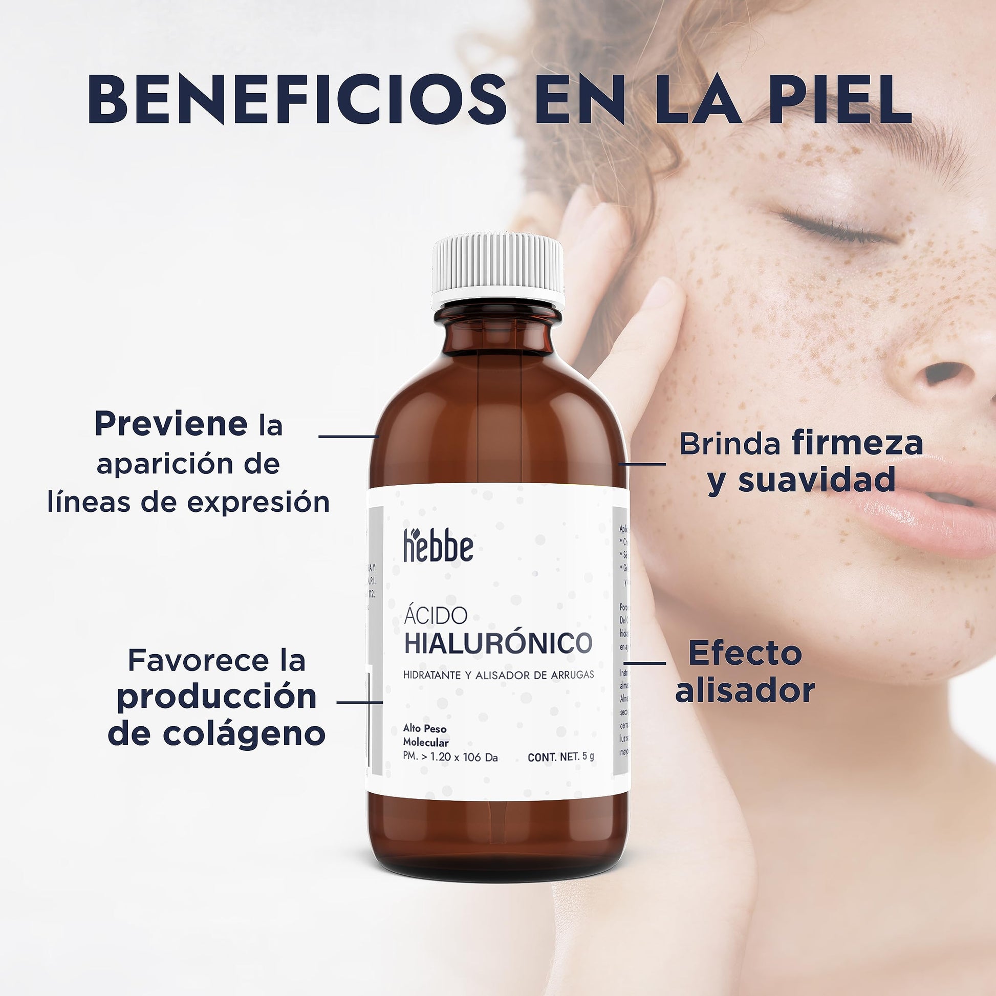 HEBBE - Kit para Preparar Ácido Hialurónico | Set Completo | Hidratación y Rejuvenecimiento | Ideal para DIY Cosmética | Ingredientes de Alta Calidad y Pureza.