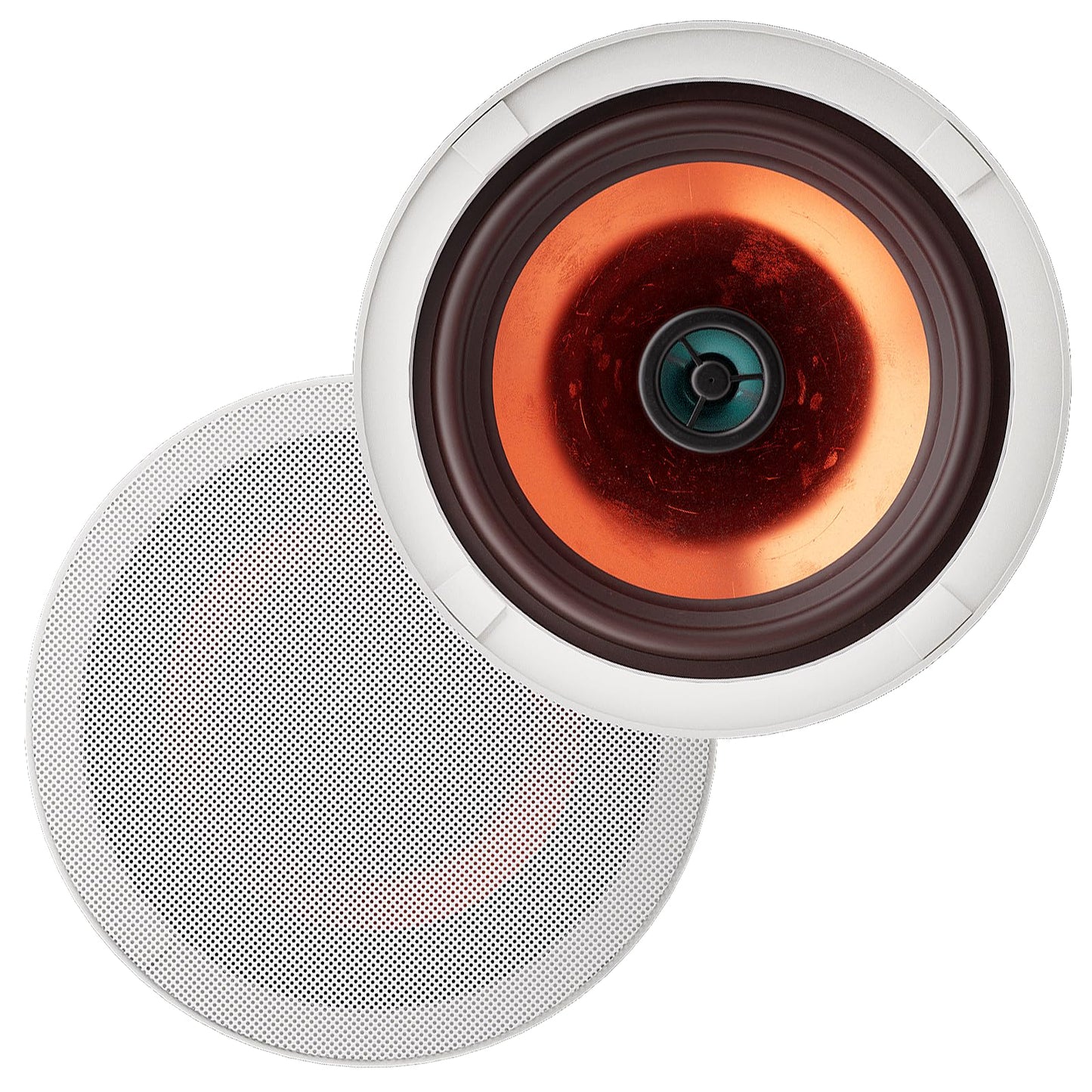 Herdio Altavoces Compatibile con Bluetooth universales de 2 vías para Montaje Empotrado en Pared en Techo de 6.5 Pulgadas, Potencia máxima de 300 vatios, diámetro de Corte de 7.6 Pulgadas (un par)