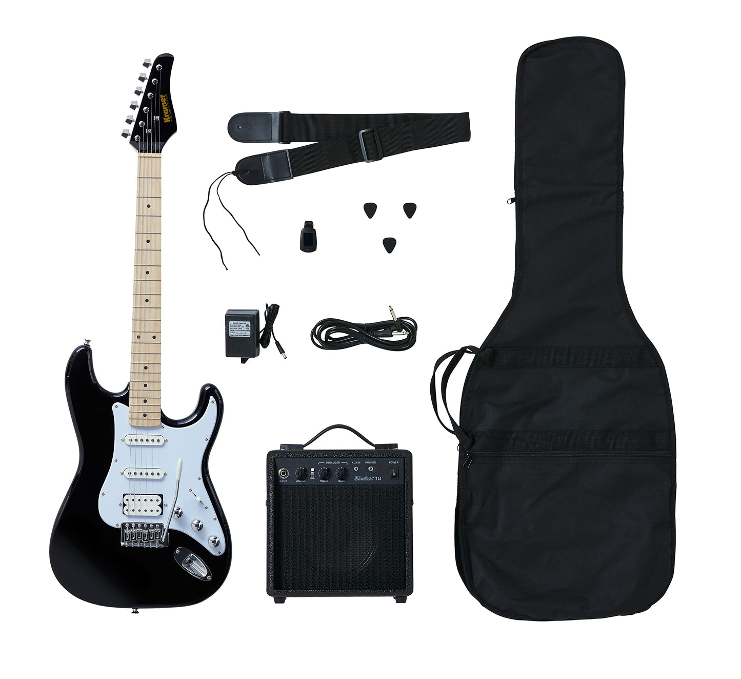 Kramer Guitars ISKRGPPK211CT3BLK Guitarra Eléctrica Focus Player Pack, Negro