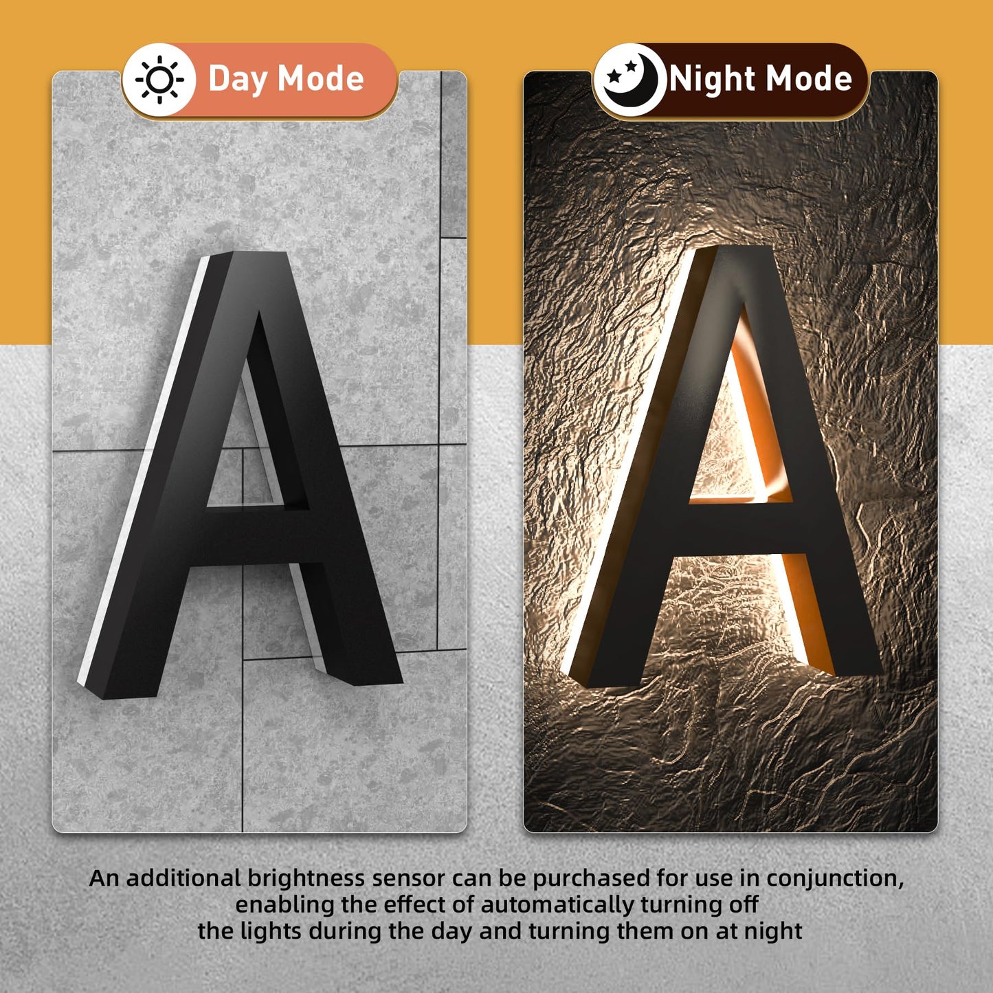 Números de Casa MIDIT Acero Inoxidable LED Retroiluminados 8 Pulgadas