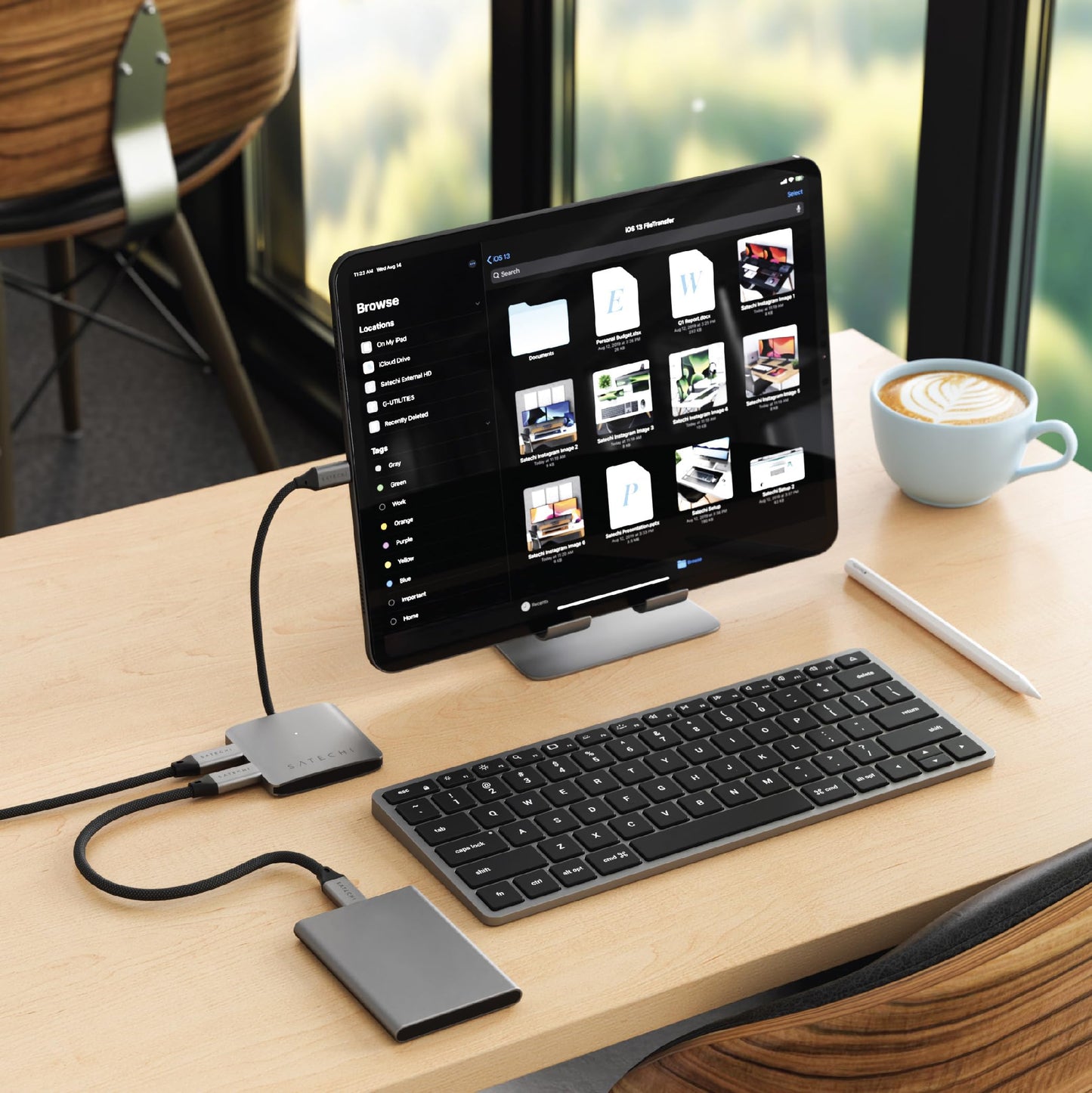 Concentrador USB-C SATECHI Plateado con 100W PD y Puertos USB 3.2 para MacBook, iPad y Más