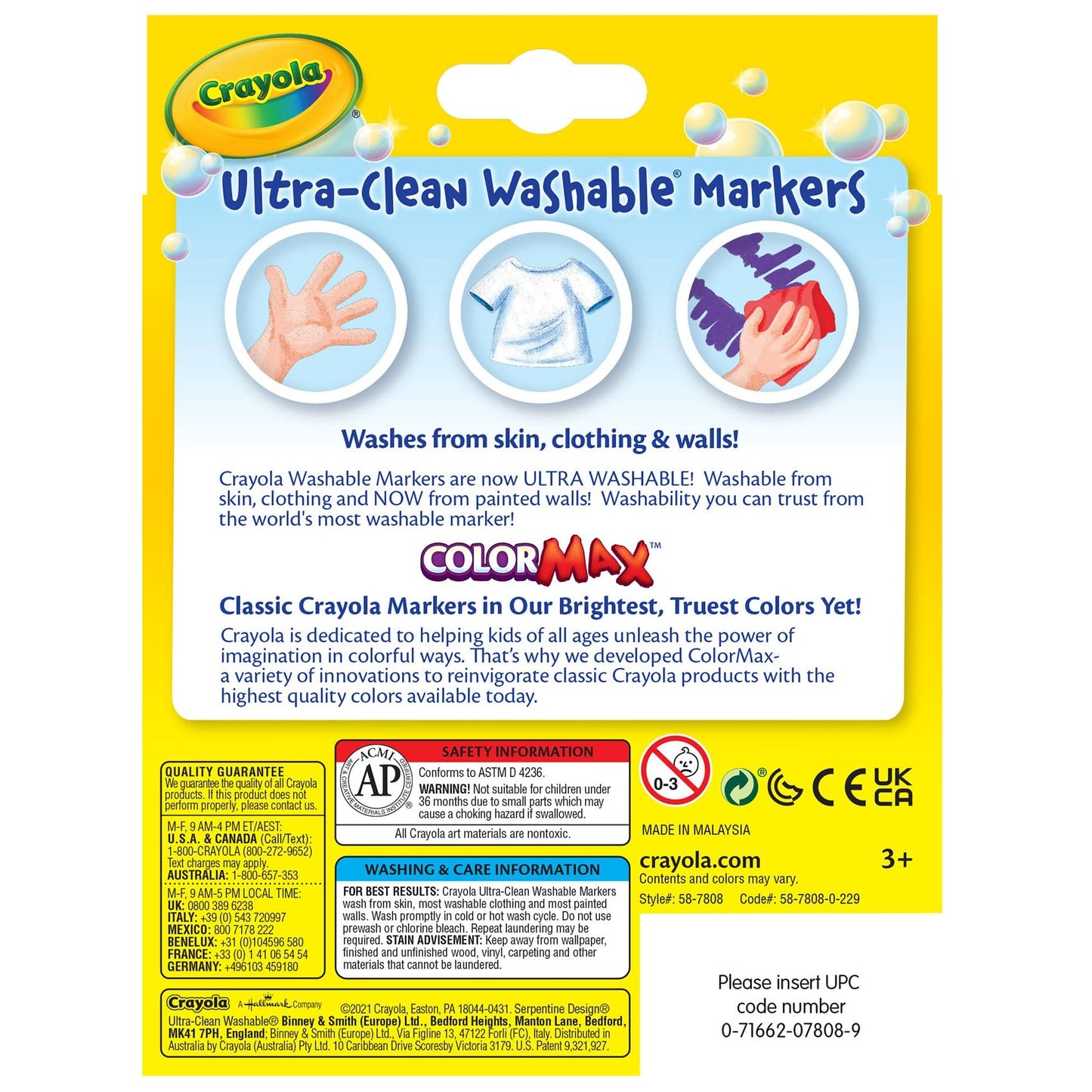 CRAYOLA 8 Plumones Gruesos Lavables