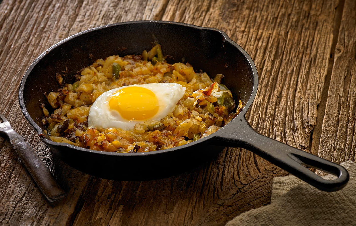 Sartén de Hierro Fundido Mercer Culinary Negro Presazonada 8 Pulgadas