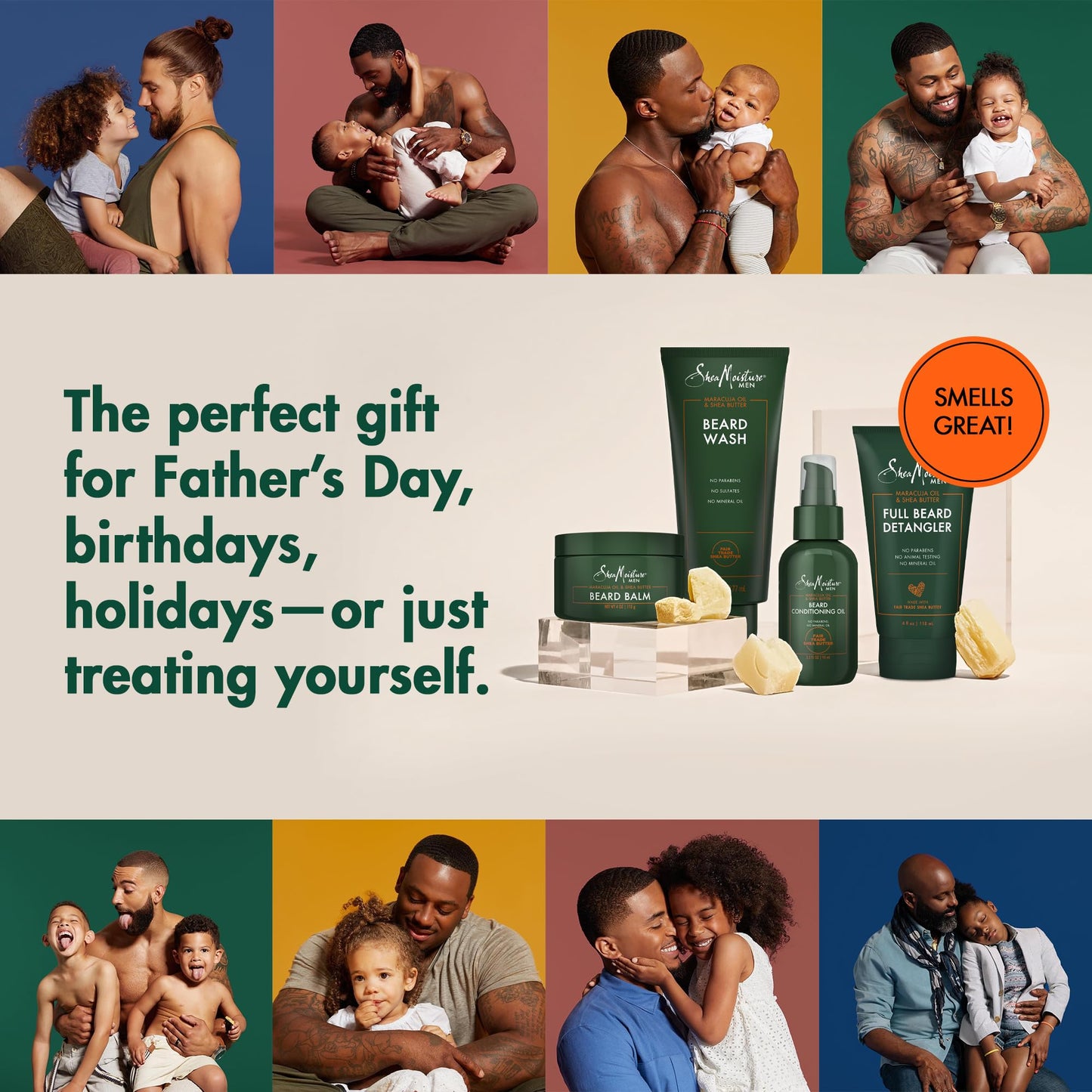 Shea Moisture Complete Beard Kit | All Natural Ingredients | Maracuja Oil & Shea Butter | Beard Balm | Beard Conditioning Oil | Beard Wash | Beard Detangler