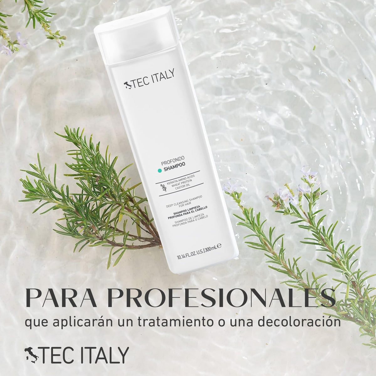 TEC ITALY Profondo Shampoo Cuidado y Limpieza Profunda del Cabello 300 ml