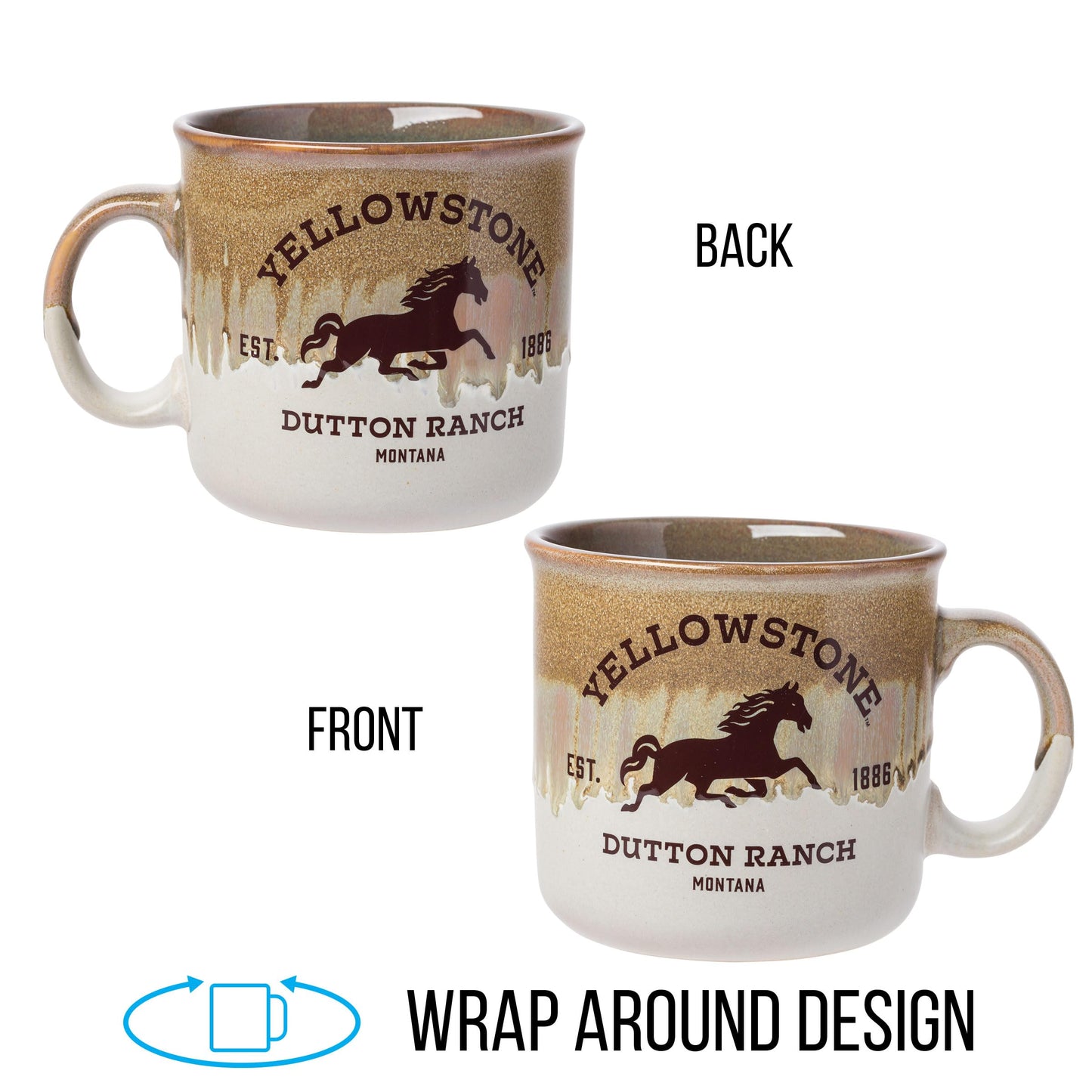 Taza de Cerámica Silver Buffalo Dutton Ranch Montana 20 Onzas