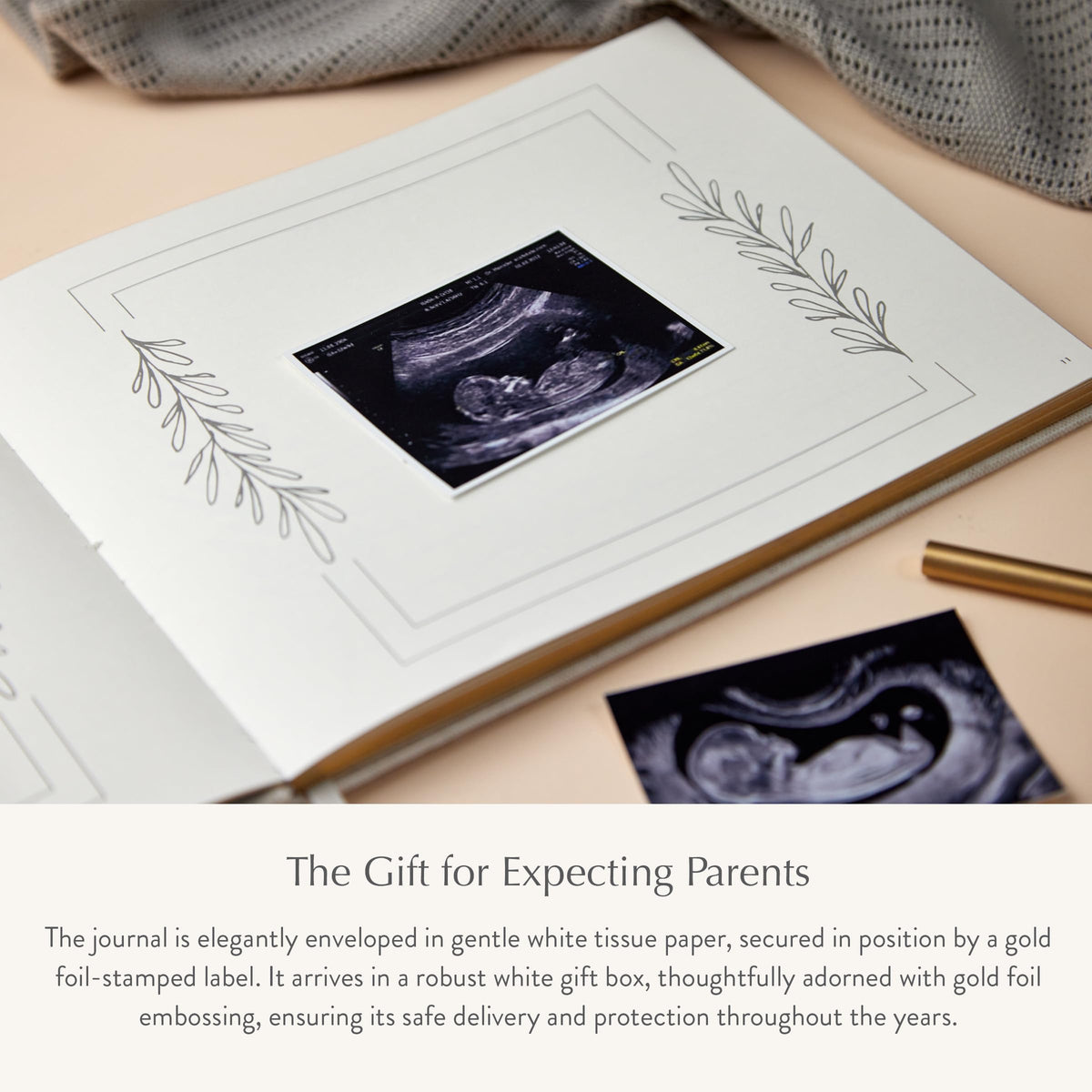 Libro de Recuerdos Your Edition Blanco para Futuras Mamás y Padres de Recién Nacidos