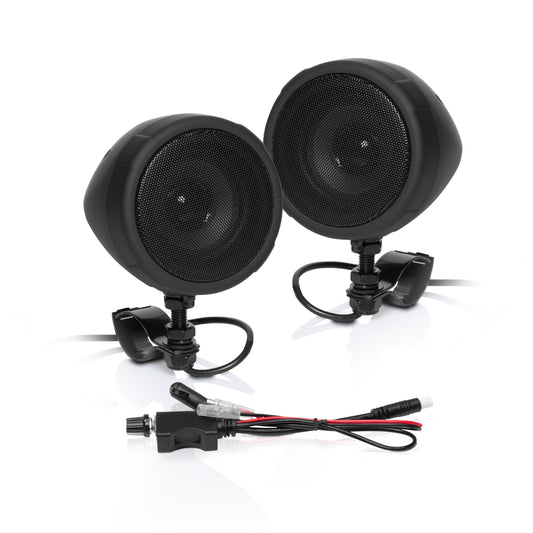 BOSS Audio MCBK425BA Motorcycle/ATV Sound System - Bluetooth, 3 Inch Speakers, Weatherproof, Aux Input, Volume Control
