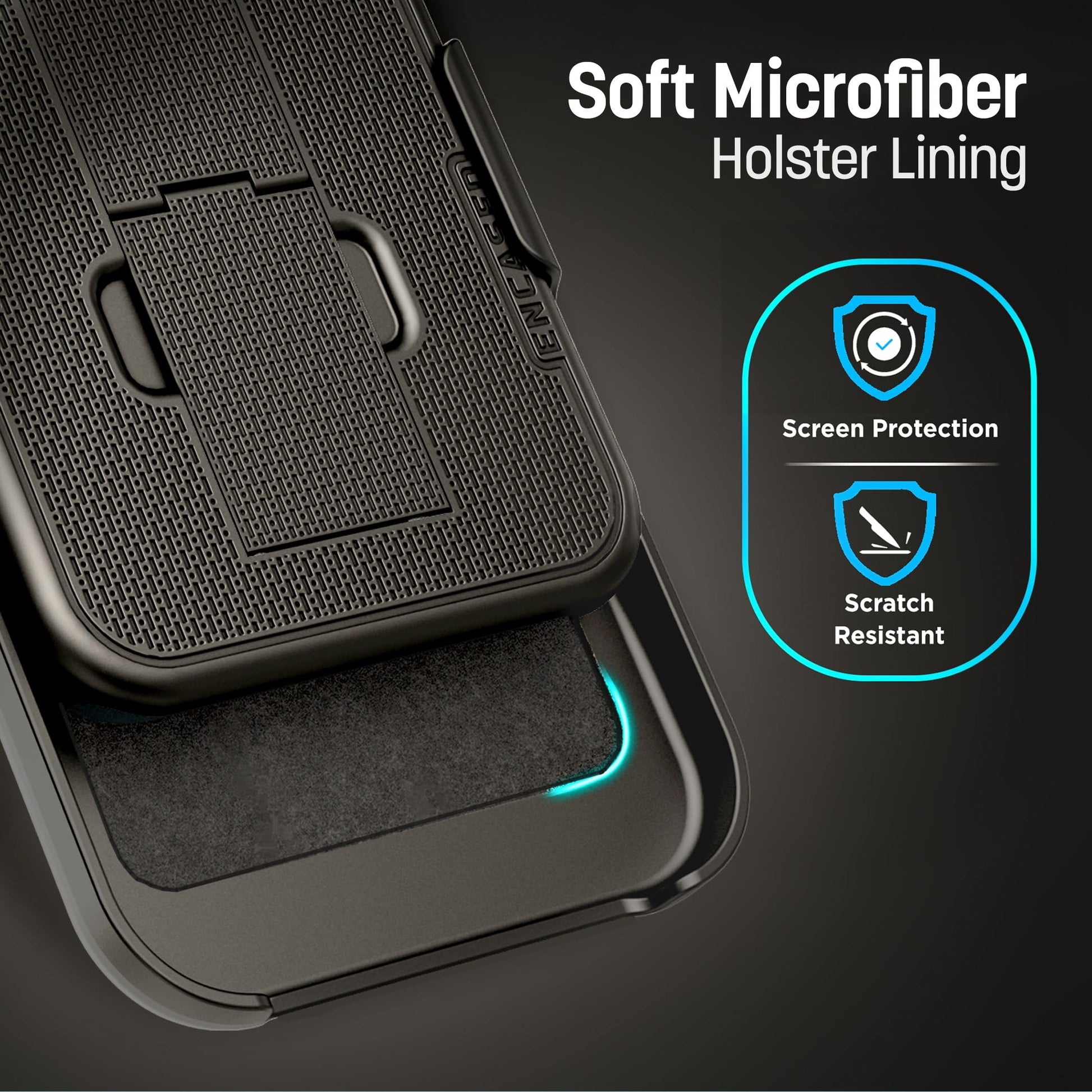 Funda con Clip para Cinturón Encased iPhone 16 Pro DuraClip Series con Protector de Pantalla de Vidrio Templado