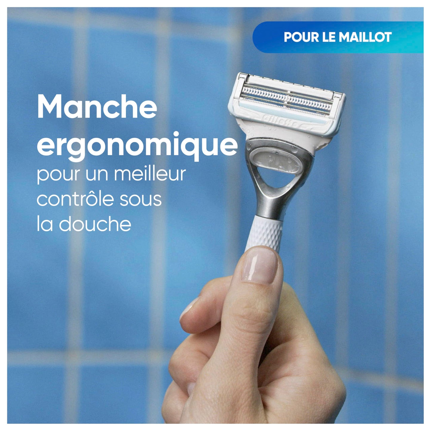 Gillette Venus Afeitadora para la piel y el vello púbico, 1 mango +1 cuchilla de afeitar